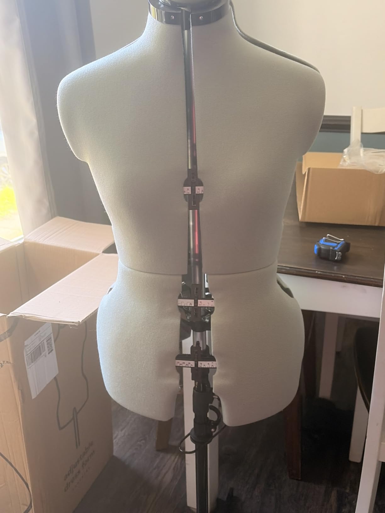 Adjustoform Sew Simple FG306 Adjustable Dress Form Black S-M (US Dress Size 4-12) 8 Part Female Sewing Mannequin + Pin Grip Hem Marker customer photo 2