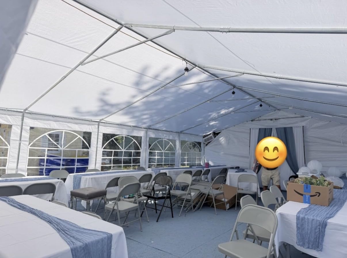 Quictent 13x26 Heavy Duty Party Tent Outdoor Canopy with Church Windows | 1.5