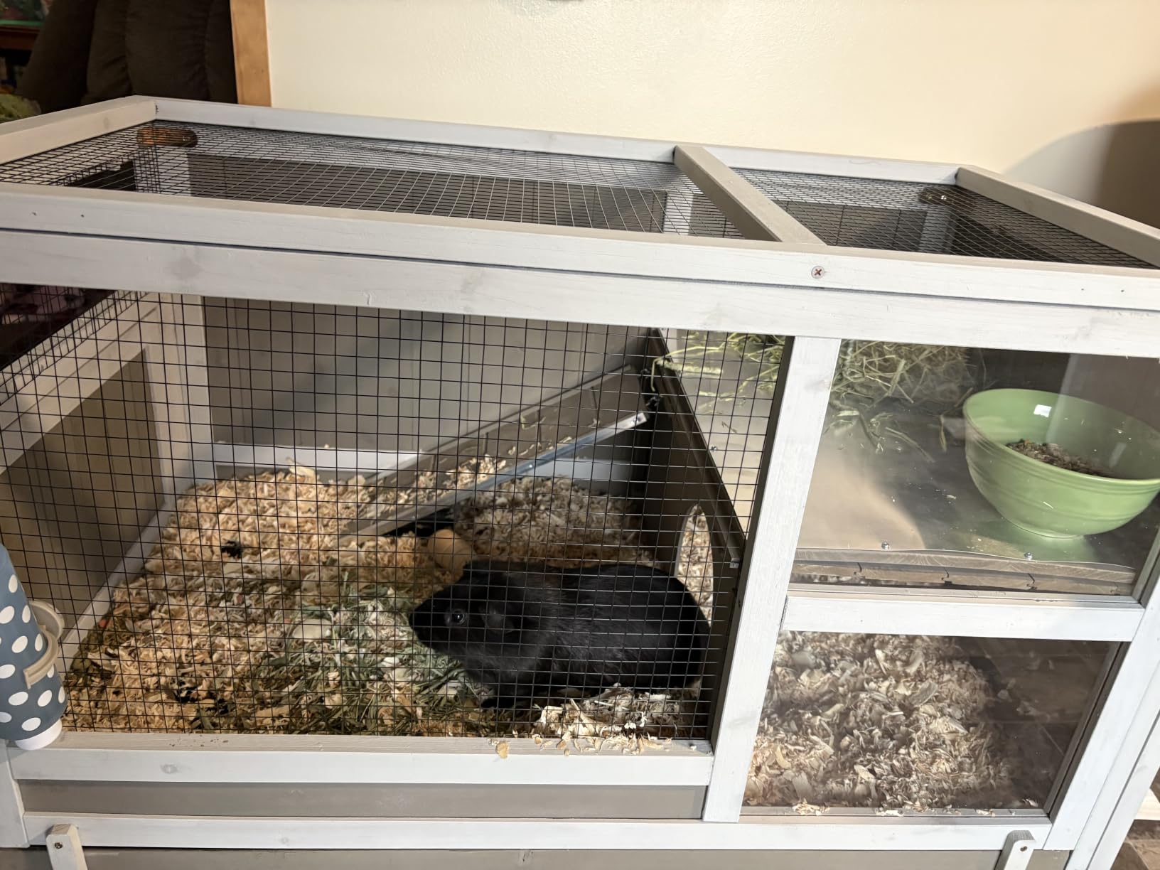 Ketive Guinea Pig Cages Indoor, Wooden Guinea Pig Cages with Stand, Rabbit Cage Hutch with Ramp and Hideout customer photo 1