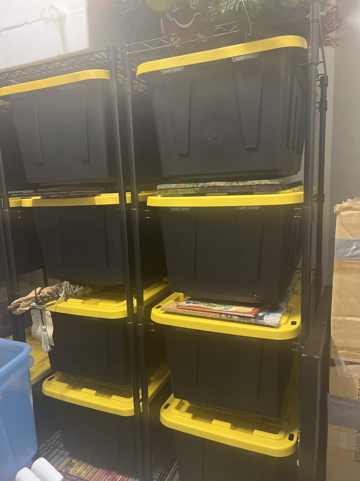 SafeRacks 5-Tier Steel Tote Rack for 27 Gallon Bins - Black, 2 Pack customer photo 2