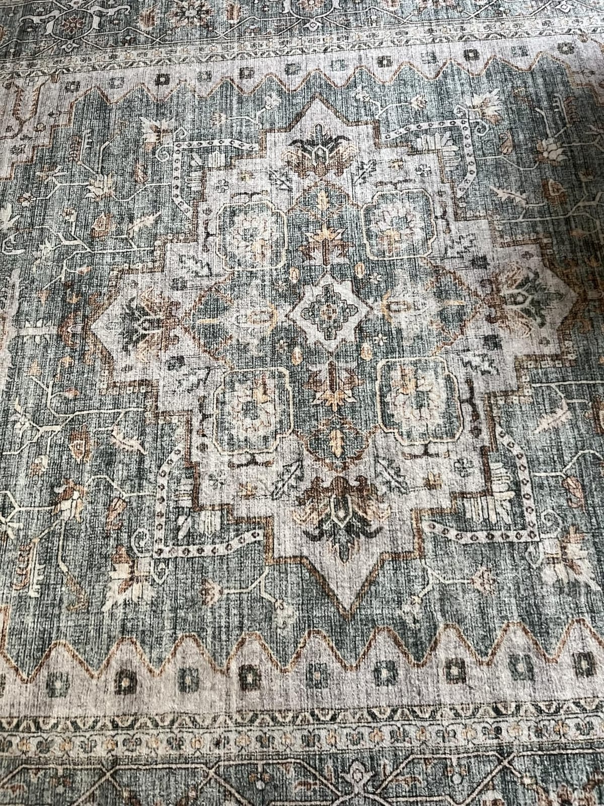 befbee Washable Area Rug 8x10, Large Neutral Beige Carpet for Living Room | Machine washable, Stain Resistant, Soft Low Pile, Non Slip Backing, Pet&Kid Friendly, Vintage Home Decor for Bedroom Nursery customer photo 1