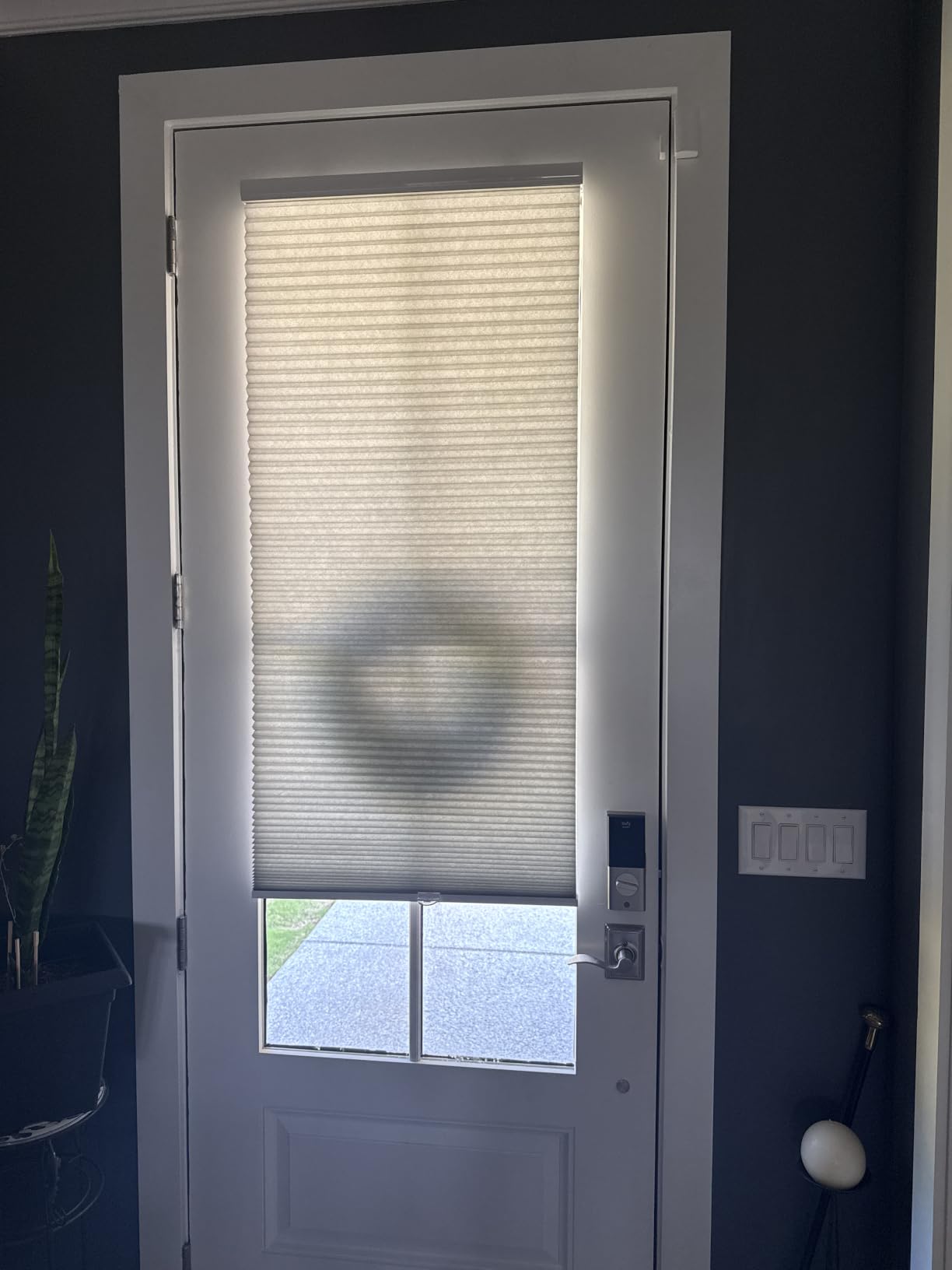 Cordless Cellular Shades, Motorized Blackout Room Darkening Black Out Honeycomb Blinds for Indoor Windows Bedroom, Pull Down Pleated Accordion Blind Easy Install, Custom Size, Beige customer photo 2