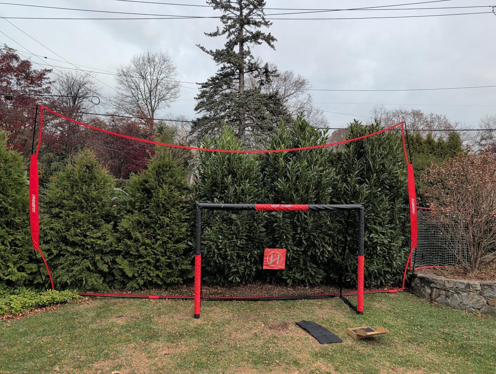20x10 Foot Barricade Backstop Net, Basketball Barrier Net with Sturdy Steel Frame and Heavy-Duty Netting, Perfect for Lacrosse Baseball Soccer Basketball and More customer photo 1