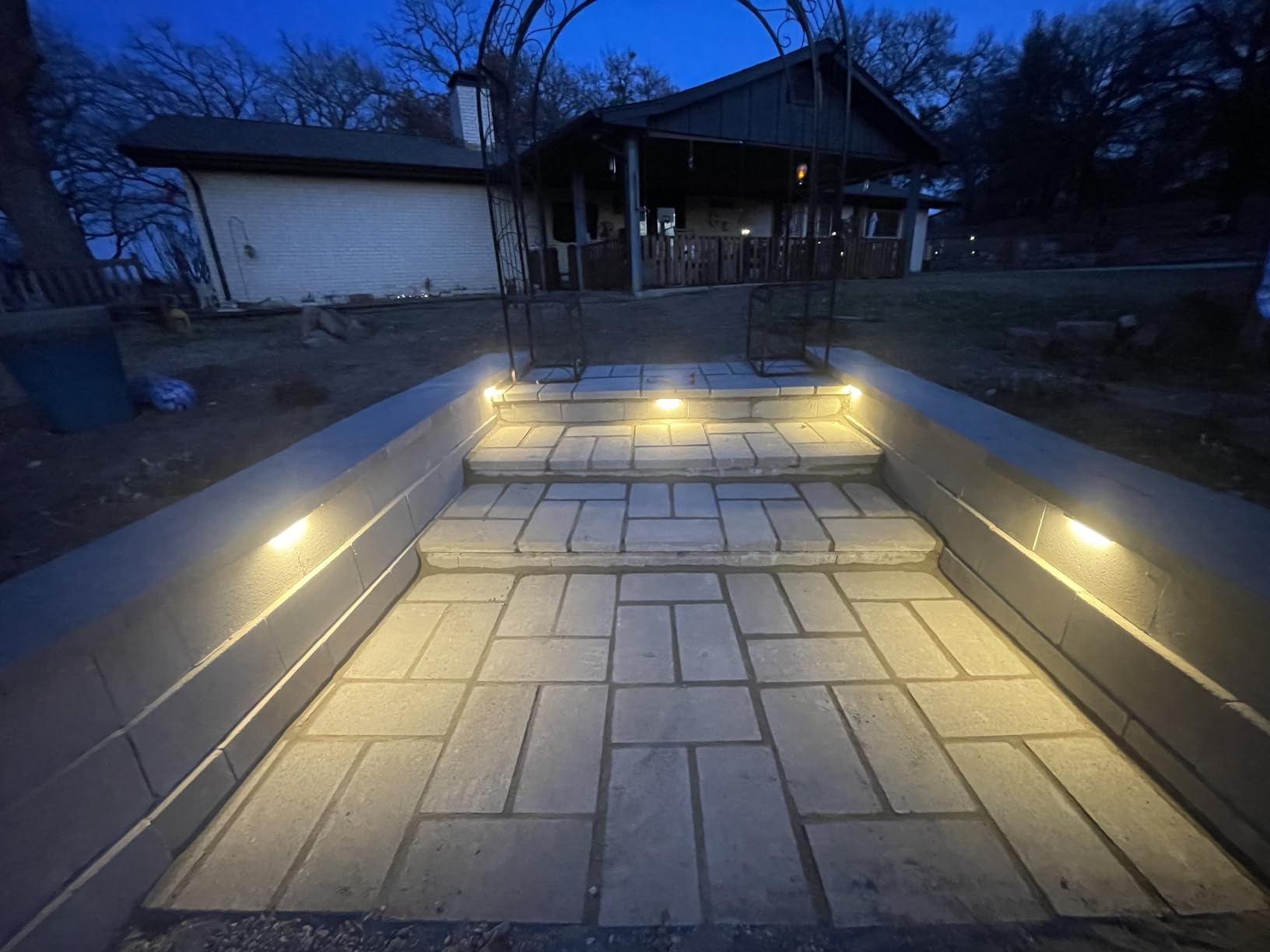 VOLISUN 7 Inch Retaining Wall Lights, 2700K Hardscape Lighting, 12 Pack | IP65 Waterproof, Cuttable Low Voltage Landscape Lighting, 12V Paver Lights, 3W Outdoor Step Lights, ETL customer photo 1