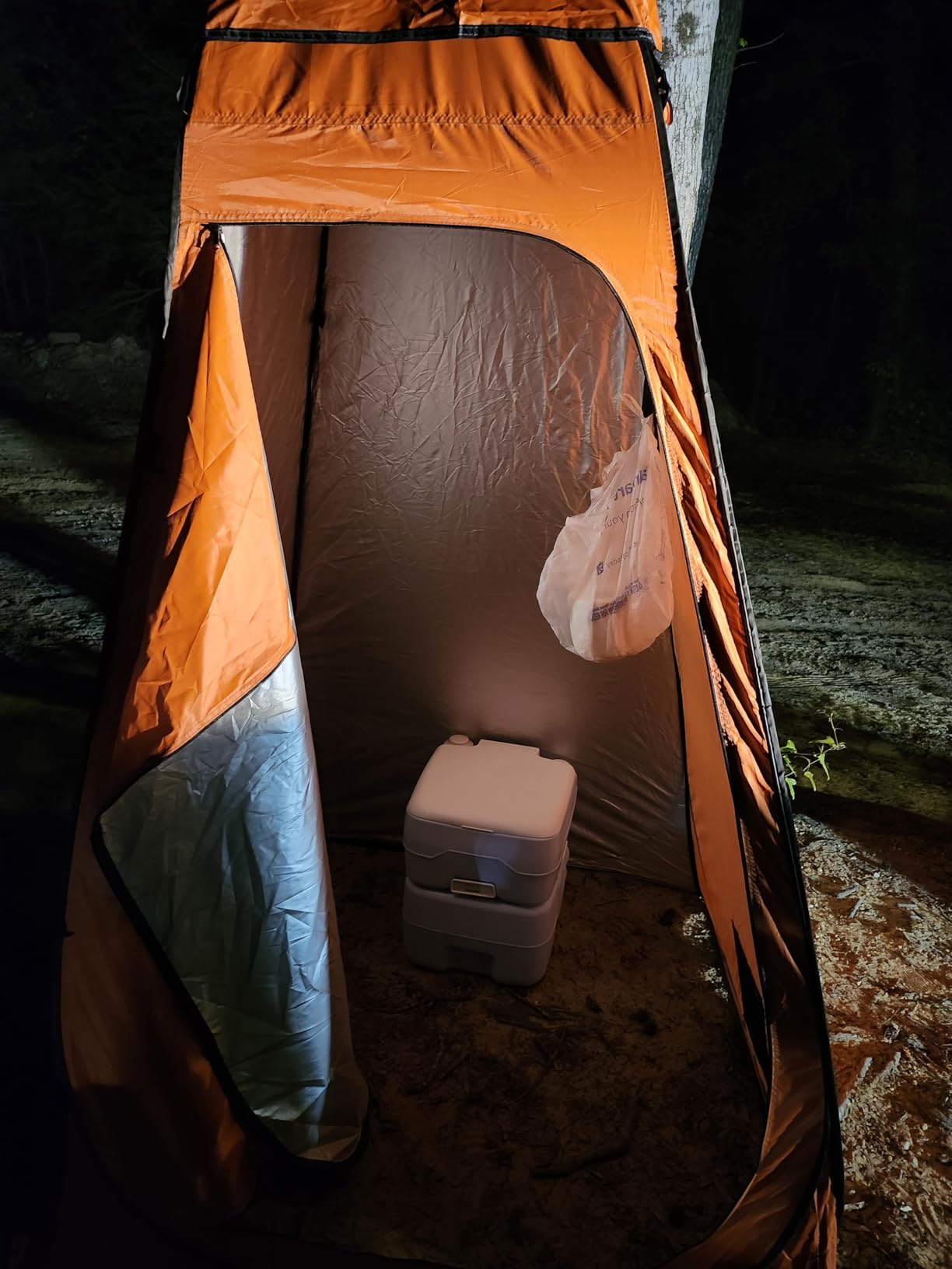 SereneLife 5.2 Gal Portable Camping Toilet For Adults, 100+ Flushes, Porta Potty Camp Toilet with Detachable Waste Tank, Level Indicator, Carry Bag, Suitable for Camping, Hiking, and Boating customer photo 1