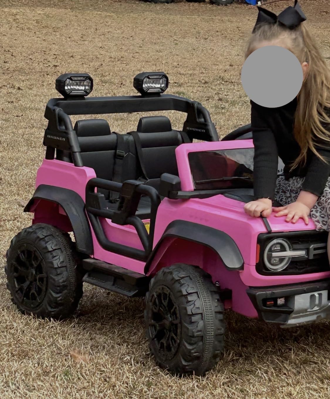First Ride On Licensed Ford Bronco Raptor 24V 2 Seater Kids Ride on Toys, Battery Powered Electric Ride on Car, Remote Control Electric Car w/Led Lights, Music, High Low Speed (24V, White) customer photo 2