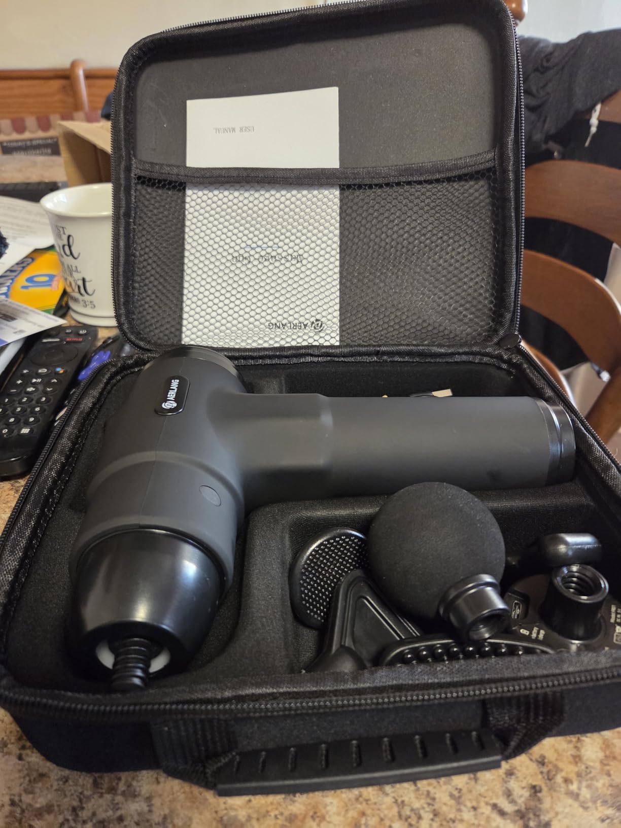 Massage Gun with Heat Massager Deep Tissue Muscle Massager Gifts for Men | Back Massager for Athletes for Pain Relief Percussion Handheld Massage Gun Birthday Gifts for Him 7Heads&Silent Carrying case customer photo 2