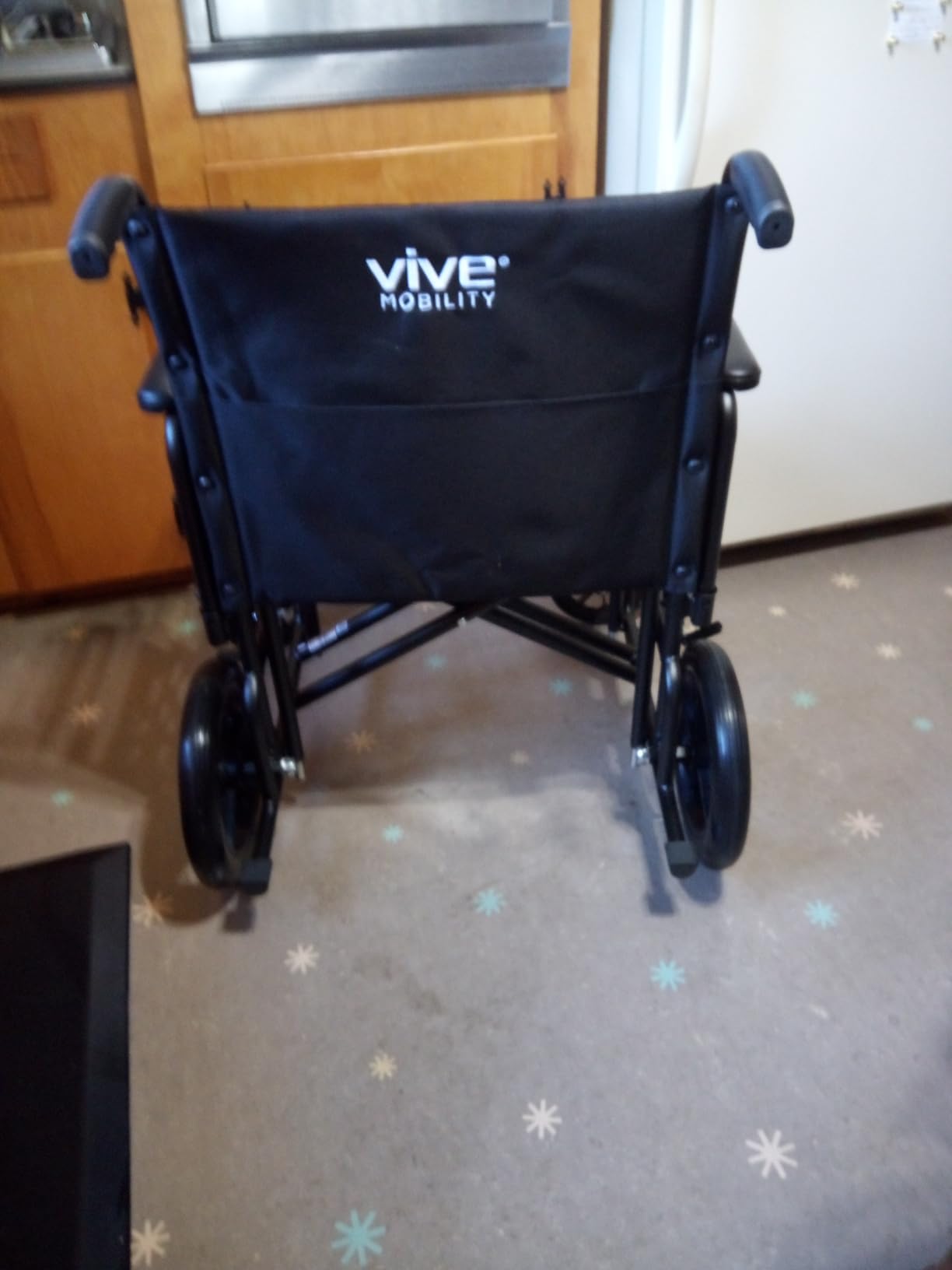 Vive Mobility Bariatric Transport Wheelchair for Adults - Supports 450lbs - Foldable, Heavy Duty Travel Wheel Chair - Portable, Transfer Aid with Swing Away Footrests & 22 Inch Wide Seat customer photo 2
