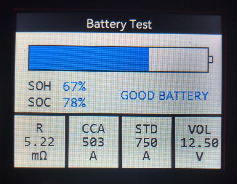 VDIAGTOOL BT500 Car Battery Tester 6V 12V 24V, 5-3000 CCA Battery Load Tester, Starter Alternator Tester Automotive Charging Cranking System Analyzer customer photo 1