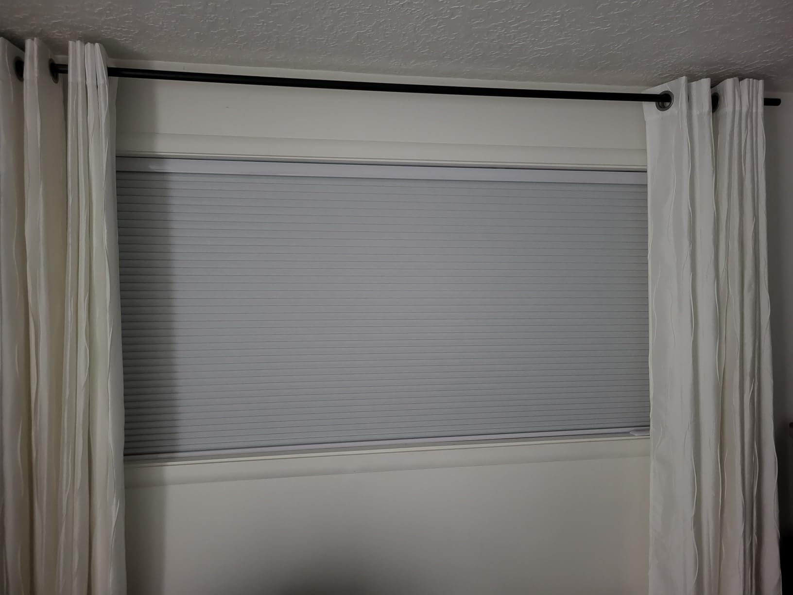 Motorized Cellular Shades, Smart Blinds with Remote, Custom Size | 100% Blackout, Works with Alexa, Google Home, Apple Home, Automatic Honeycomb Blinds for Indoor Windows customer photo 1