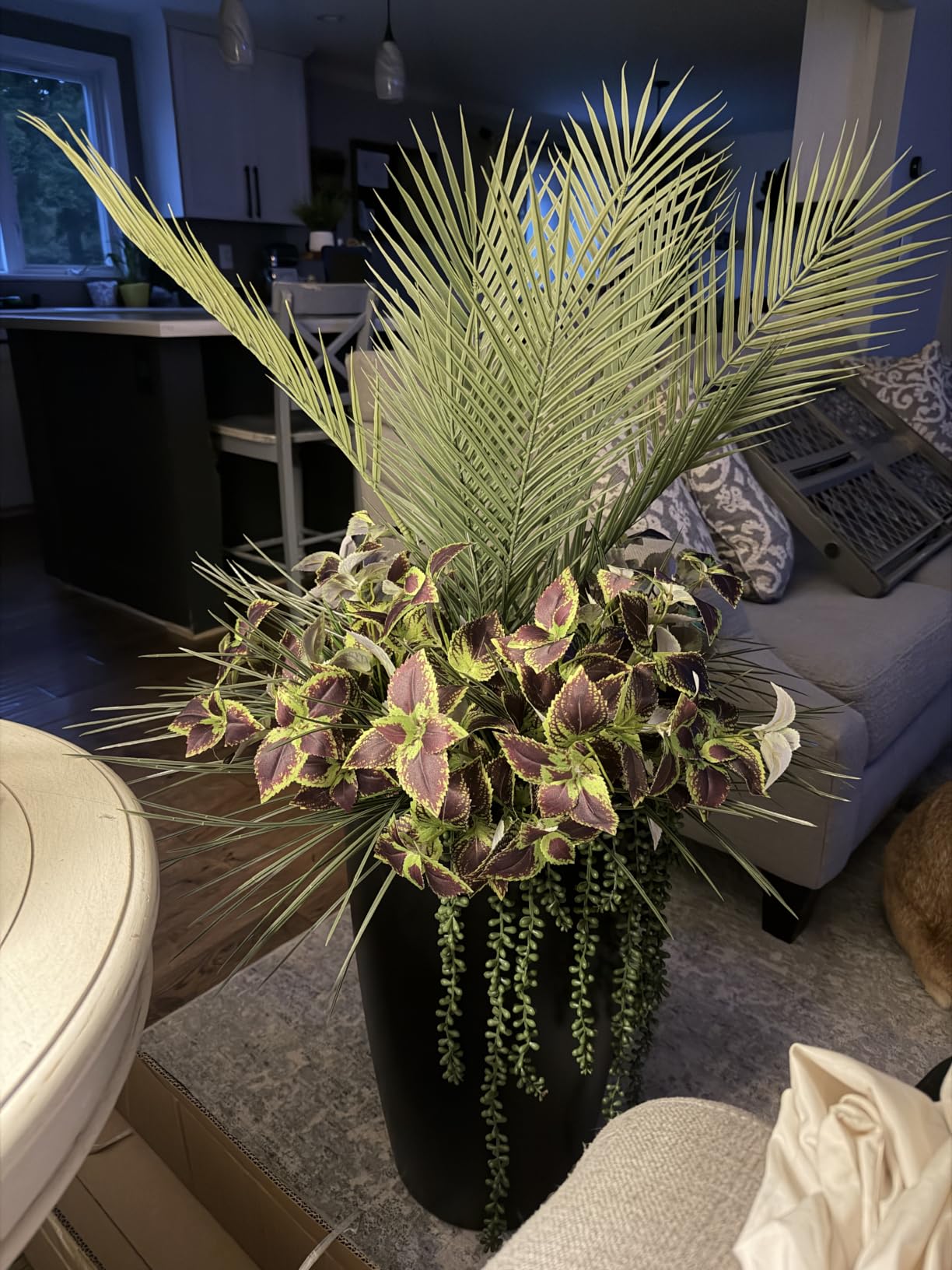 SnugNiture Set of 2 Round Tall Planters 22 Inch, Large Planter for Indoor Outdoor Plants, Modern Flower Pot Containers customer photo 1