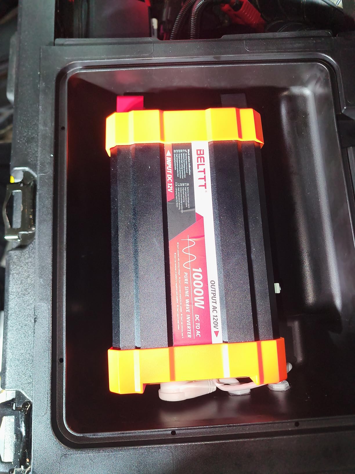 BELTTT 1000Watt Pure Sine Wave Inverter 12V DC to 120V AC, 2000W Peak | LCD Display, Dual AC Outlets, 5V 2.1A USB, Power Inverter for RV, Truck, Off-Grid Solar Inverter 12V to 110V Converter customer photo 1