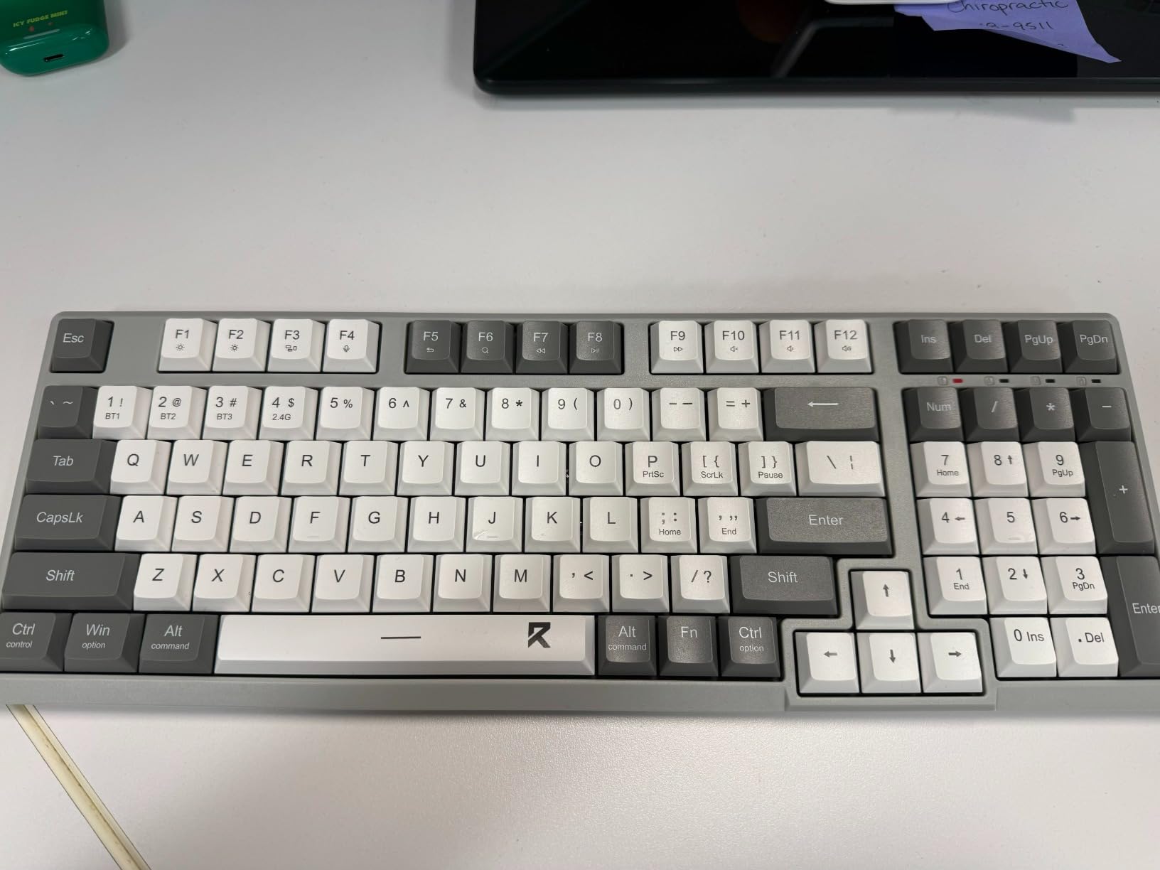 Redragon BK7114 Low-Profile Wireless Computer Keyboard, 98 Keys Slim Office PC Scissors Mechanism Keyboard w/ 2.4G BT Wireless Connection, Tactile Quiet Keystroke, Mixed Color Keycaps customer photo 2
