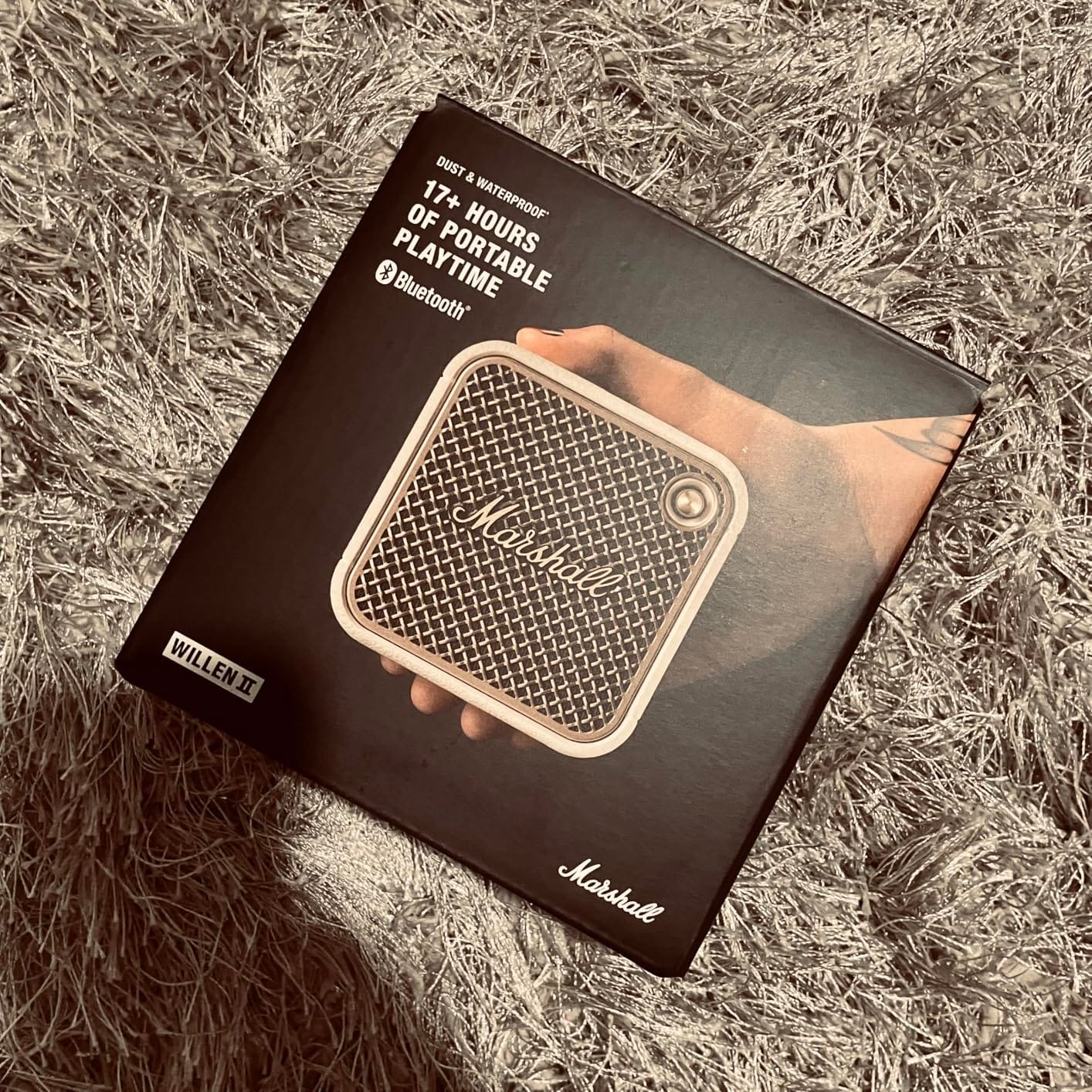 Willen II Portable Bluetooth Speaker - Rugged Waterproof/Dust-Proof Design | Loud Stereo Sound, Deep Bass | Compact and Wireless for Travel and Outdoors - Black and Brass customer photo 1