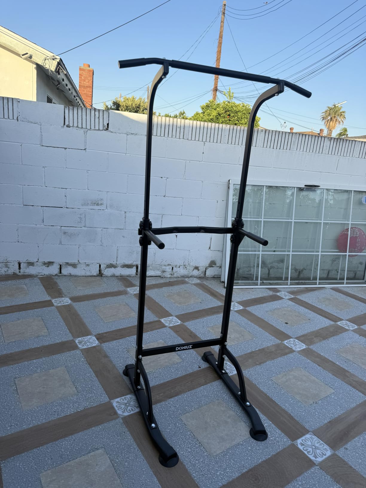 DONIUZ Power Tower Pull Up Bar and Dip Station, Multi-Function Home Gym, Strength Training Fitness Equipment, Height Adjustable customer photo 1