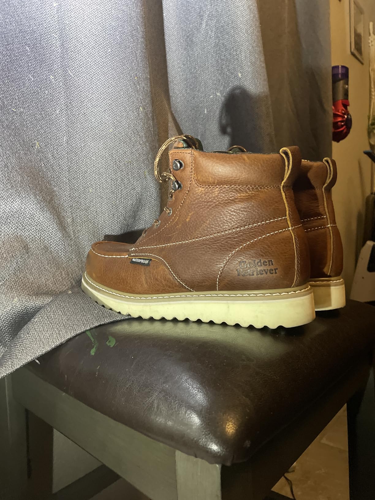 Golden Retriever Men's Waterproof Work Boots customer photo 1
