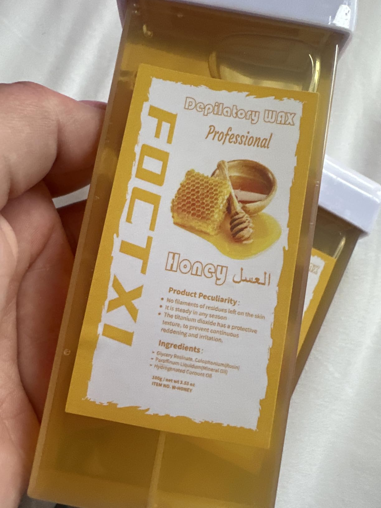 Roll On Waxing Kit for Sensitive Skin - Hair Removal with 2 Honey Soft Wax Cartridges and 100 Non-Woven Wax Strips, 10 Wipes customer photo 1