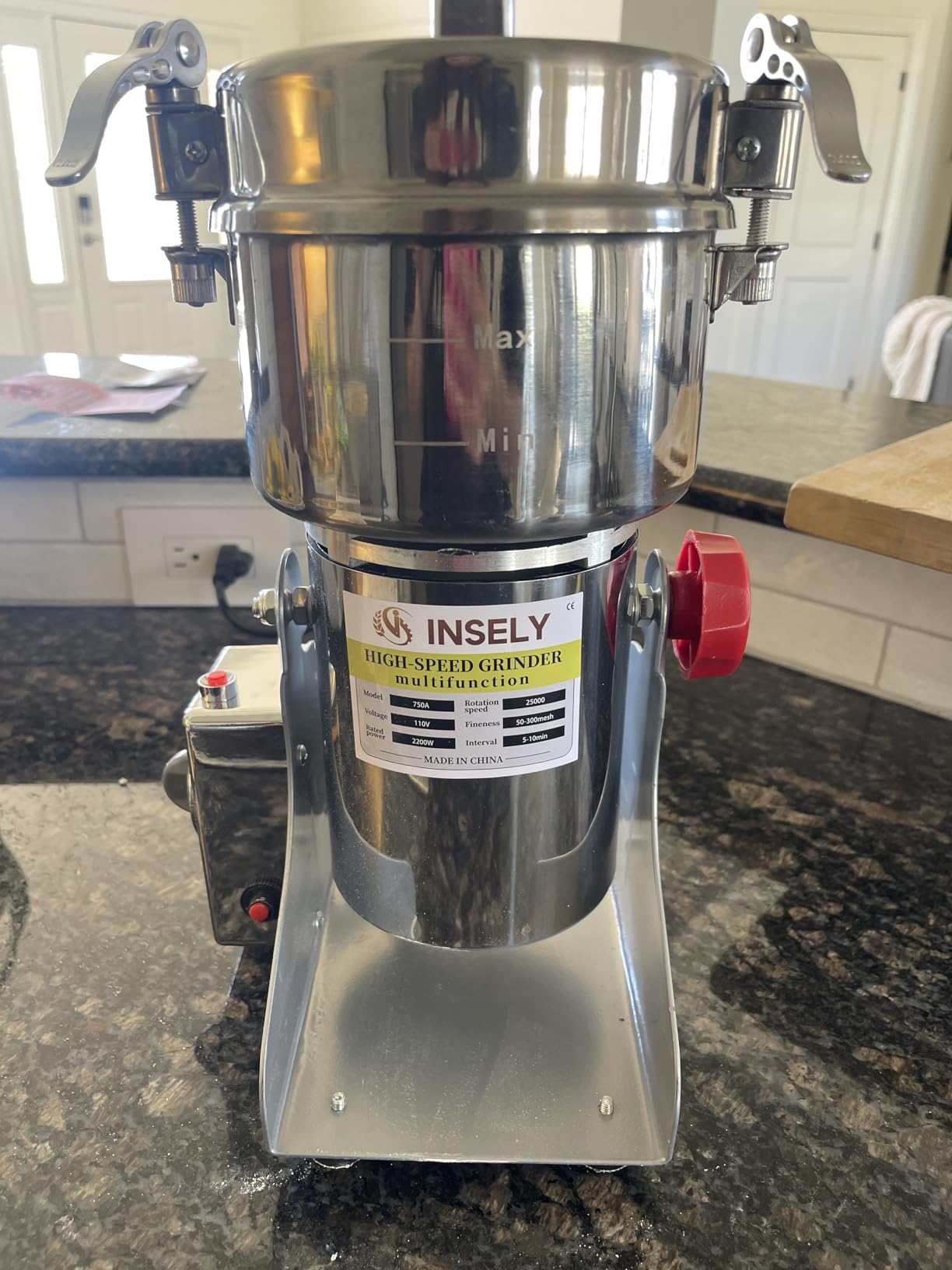 750g Grain Mill,Flour Mill Grinder for Home-Swing | High Speed Electric 304 Stainless Steel;Flour Mill for Wheat, Spices, Corn and Dry Food customer photo 1