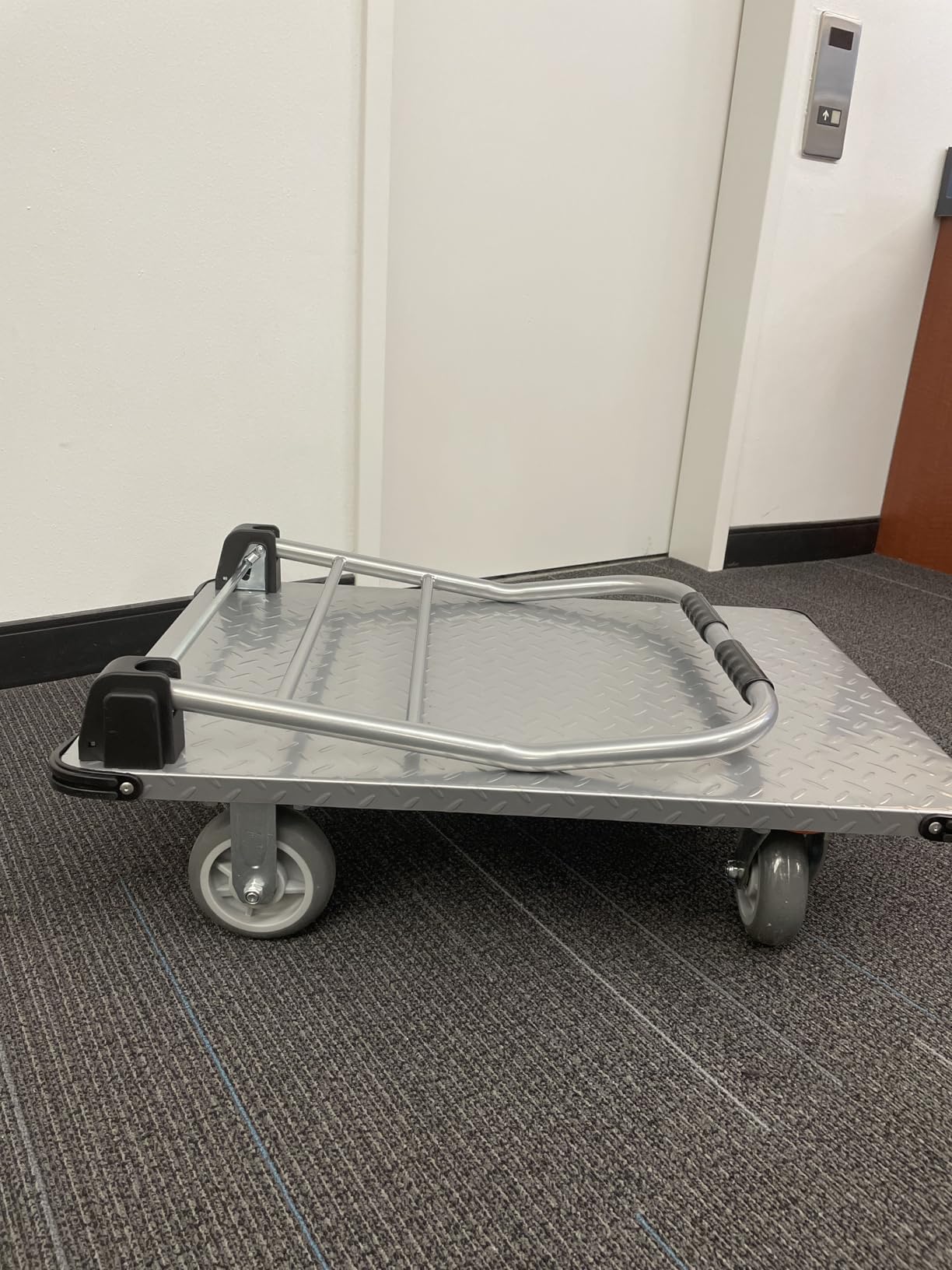 2200 lbs. Capacity Foldable Push Cart Dolly | Moving Platform Hand Truck | Heavy Duty Space Saving Collapsible | Swivel Flat Bed Wagon - Furniture Luggage Lifting customer photo 1