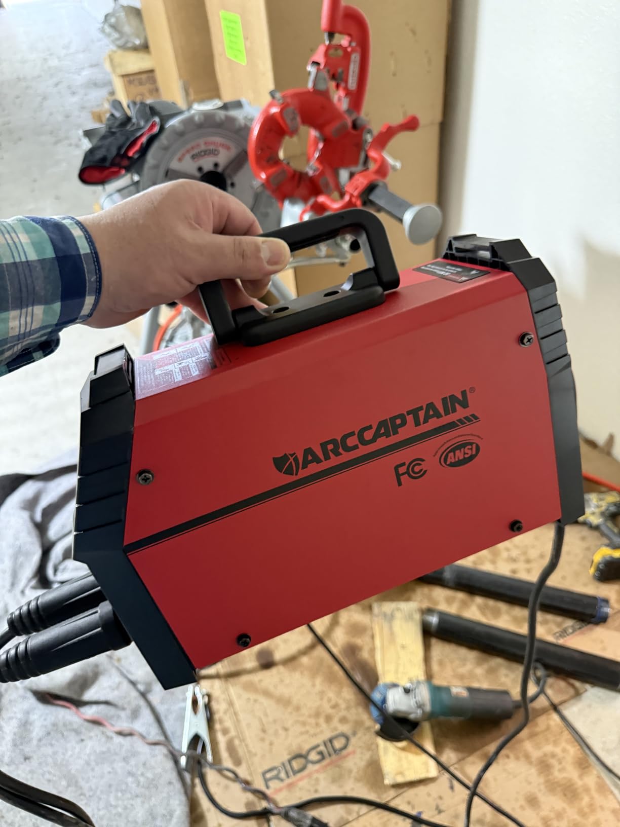 ARCCAPTAIN 200A Stick/Lift TIG Welder with Torch, 110V/220V Welder Machine | Large LED Display / Synergic Control / IGBT Inverter / Hot Start/Arc Force / Portable MMA Welding Machine / DIY & Home Use customer photo 1
