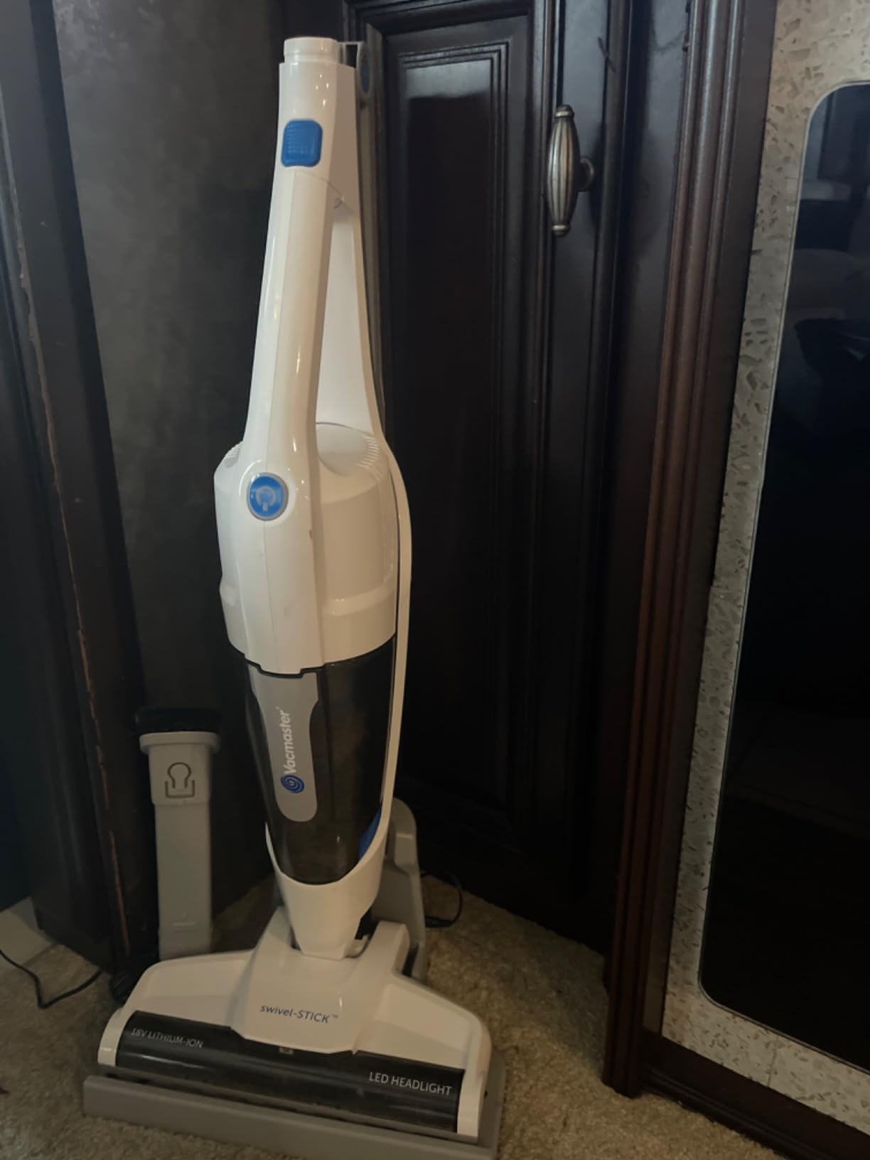 Vacmaster Portable 10.8V 2-in-1 Cordless Stick Vacuum Cleaner | Lightweight, 2-Speed Power Control, LED Headlight, for Hardwood Floor, Carpet & Pet Hair - VSD1001 customer photo 1