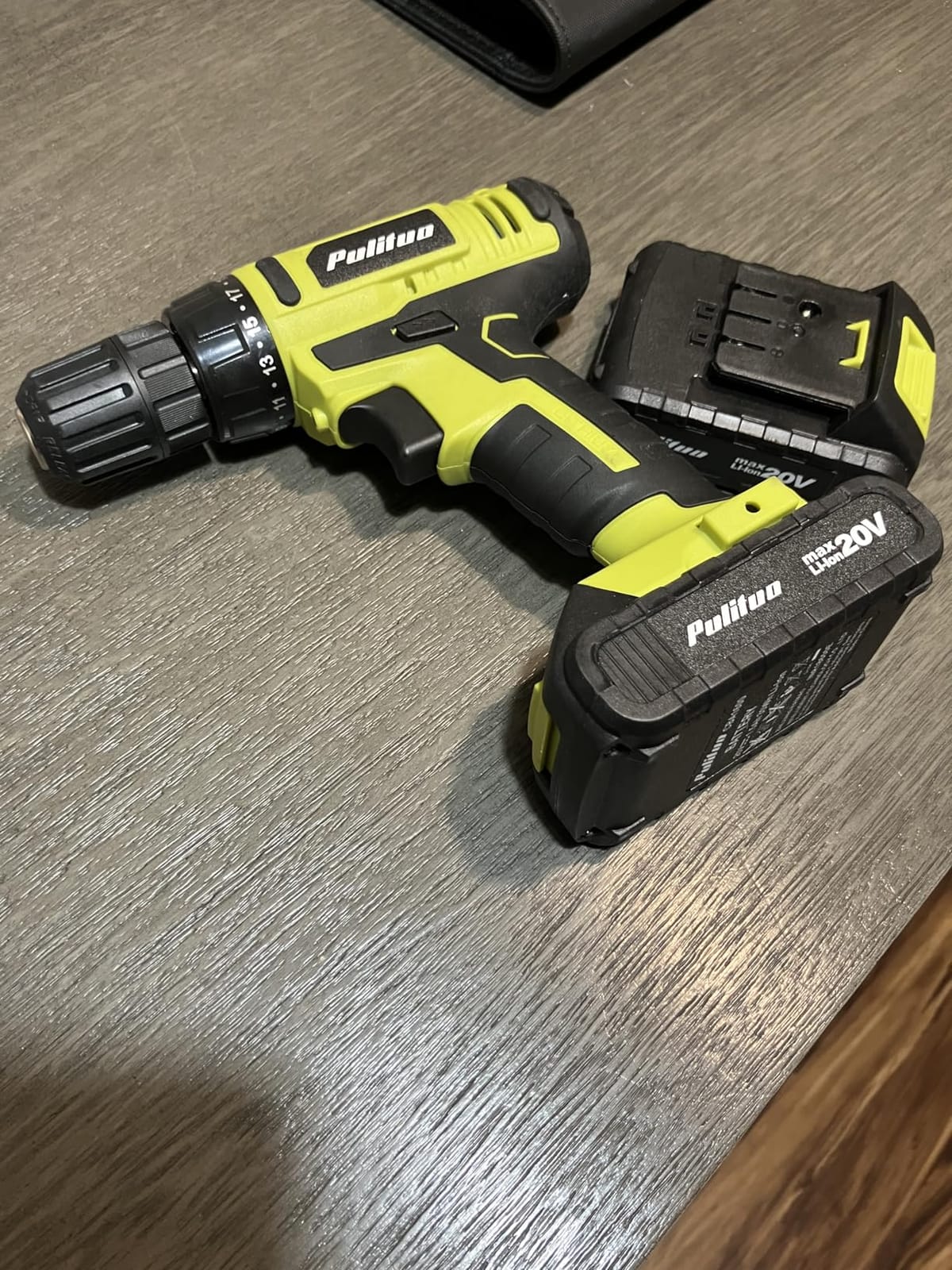 PULITUO'S 20V Cordless Drill/Driver, Electric Screwdriver - 2 Batteries, 30Nm, 21+1 Torque, 2 Speed, Keyless 3/8