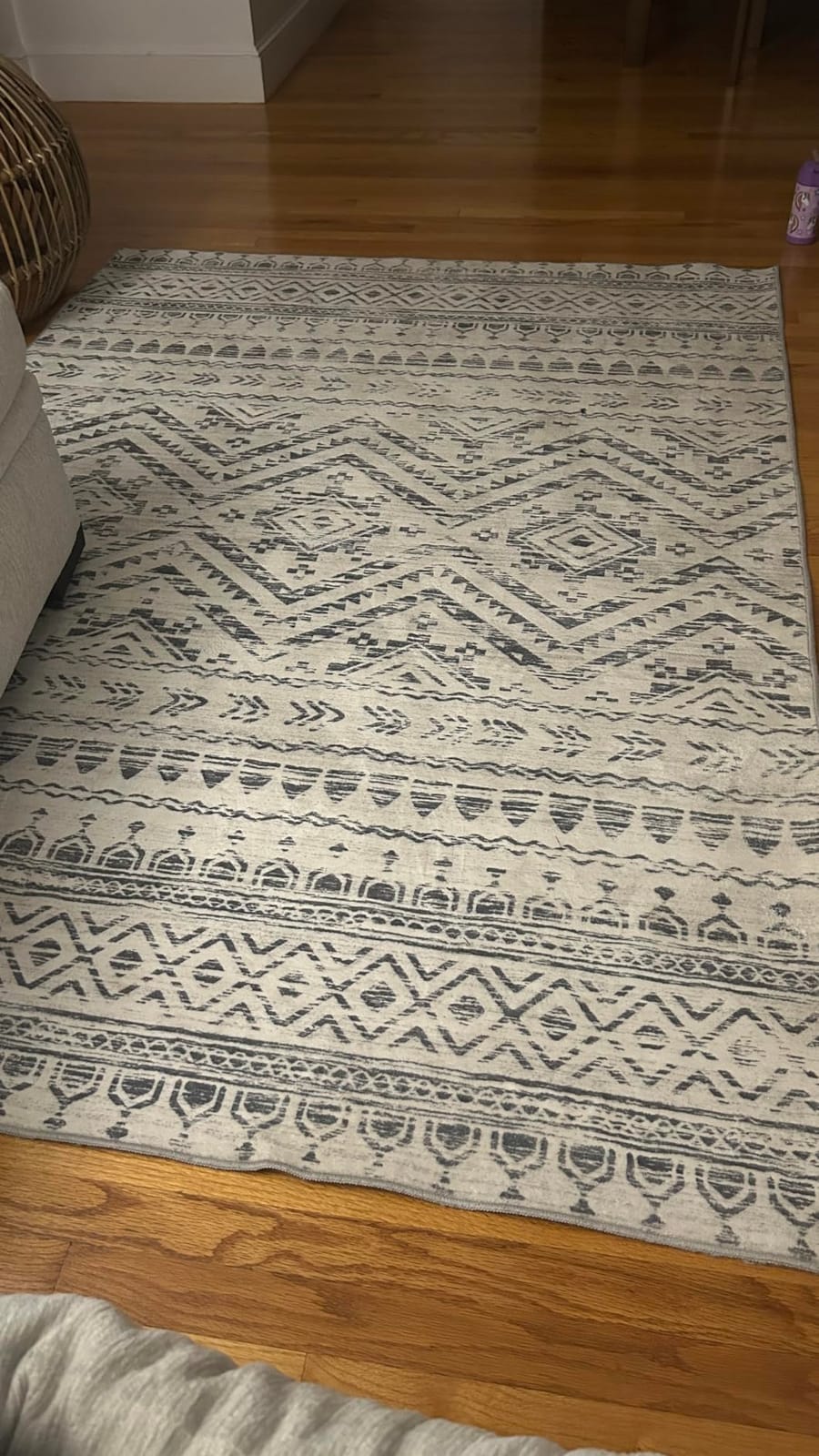Miukiki 8x10 Area Rug for Living Room, Washable Soft Non Slip Rug Grey | Moroccan Large Indoor Rug for Kitchen Bedroom Dining Room Office, Low Pile Soft Floor Carpet Home Decor 8'x10' customer photo 1