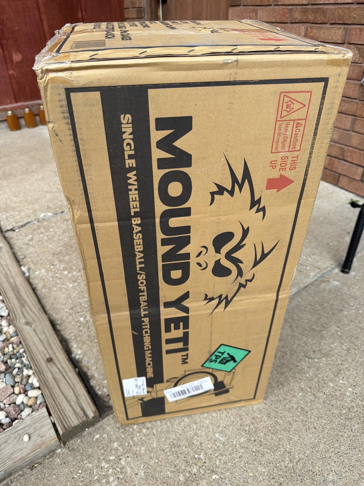 Mound Yeti Baseball Softball Pitching Machine, Youth and Adult Single Wheel Pitching Machine customer photo 1