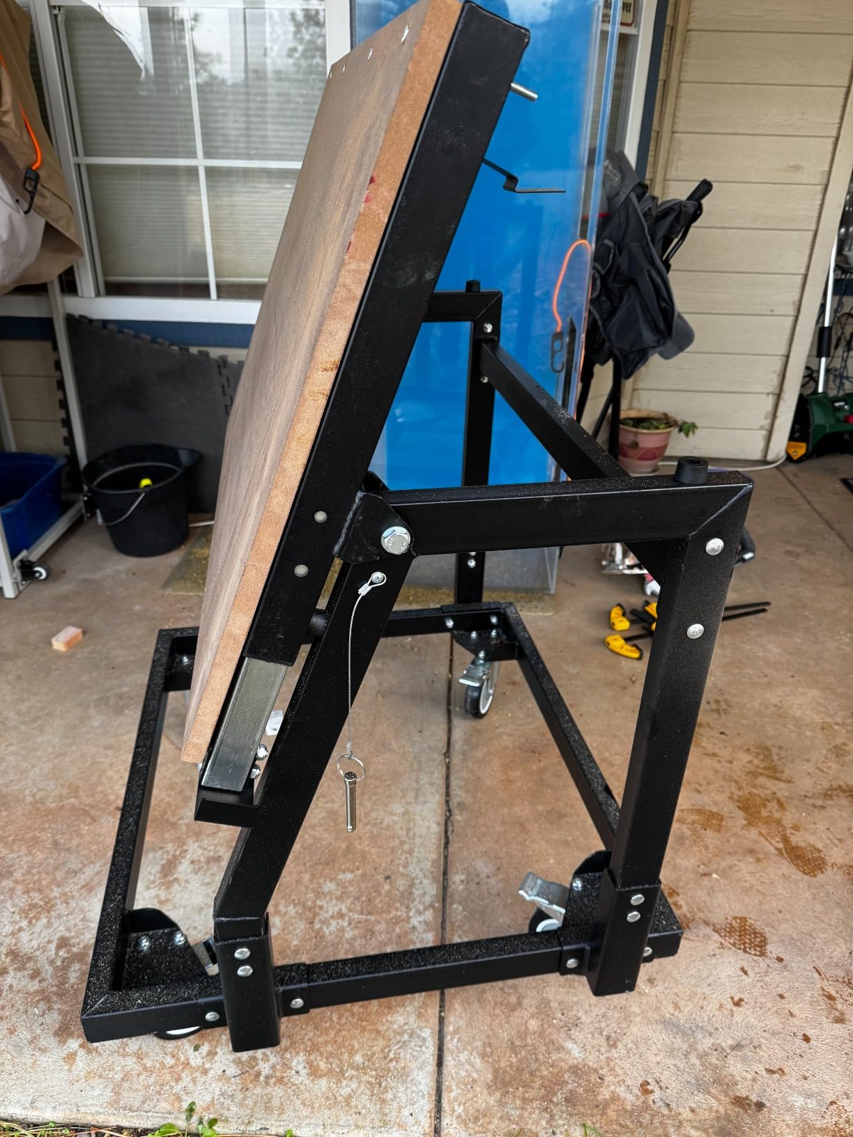 APARECIUM Panel Handler Cart and Shop Stand, Tilting Panel Cart with Rolling Casters, Tilting Panel Mover Mobile Workbench, Drywall Cart for Woodworking, Lumber Furniture Workshop, Warehouses, Garage customer photo 2