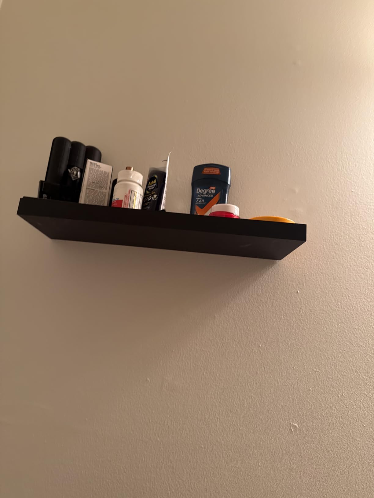 upsimples Floating Shelves for Wall, 23.6 Inch Shelves for Decor Storage Set of 6, Wall Mounted Wood Shelf for Bedroom, Living Room, Bathroom, Kitchen, Long Picture Ledge Shelves, Brown customer photo 2