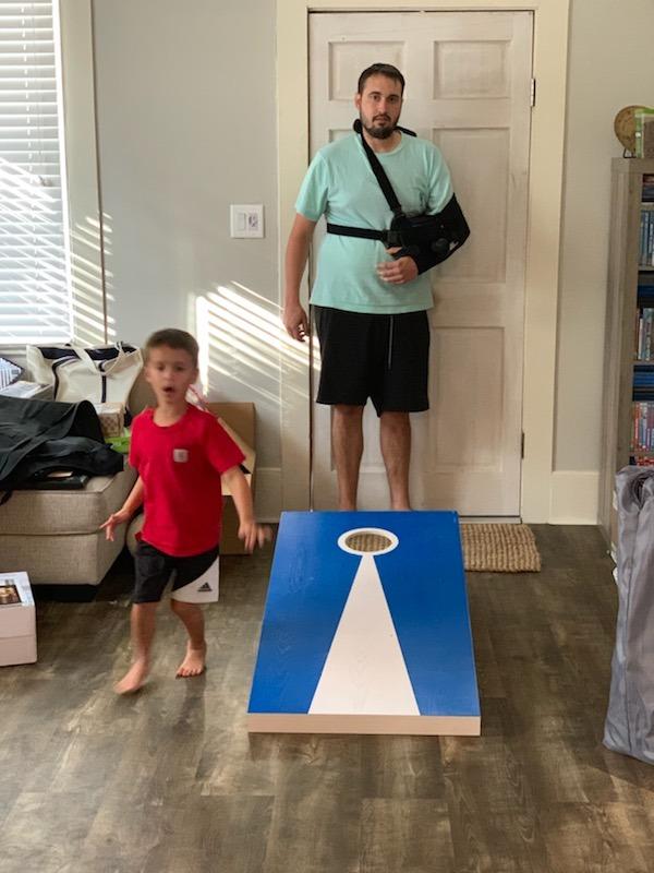 GoSports 4 x 2 ft Regulation Size Wood Cornhole Boards - 10 Vintage Wood Designs (Choose Your Style) customer photo 1