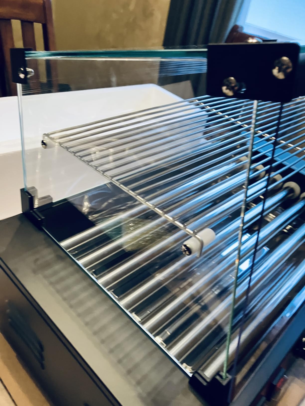 1650W Commercial Hot Dog Rollers Machine, 11 Rollers 30 Hotdog Roller Grill | Stainless Steel Hot Dog Machine With Dust Cover, Hot Dog Roller With Dual Temp Control Bun Warmer Shelf Removable Drip Tray customer photo 1