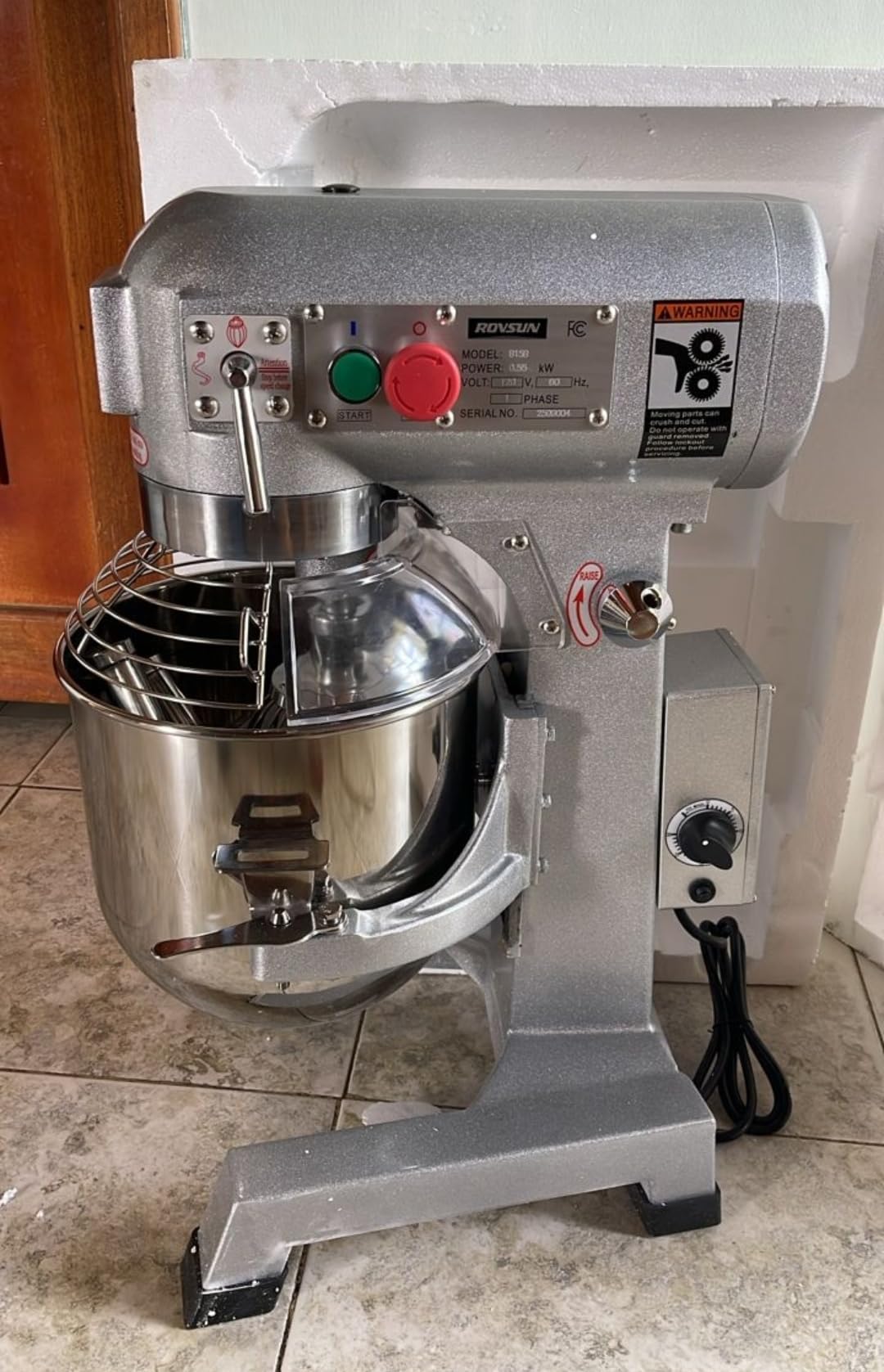 ROVSUN 30QT Commercial Food Mixer, 1100W Commercial mixer with 3 Adjustable Speed, Heavy Duty Electric Stand Food Mixer with Stainless Steel Bowl for Bakery Pizzeria customer photo 1