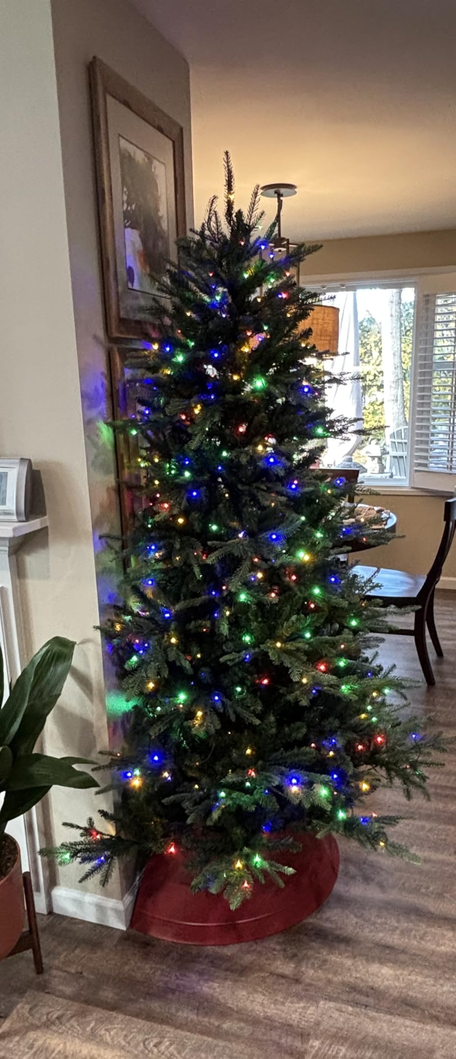 Best Choice Products Full Aspen Christmas Tree, 6ft Pre-lit Realistic Noble Fir w/ 450 Glowing Micro LED Lights, 2-in-1 White & Multicolor customer photo 1