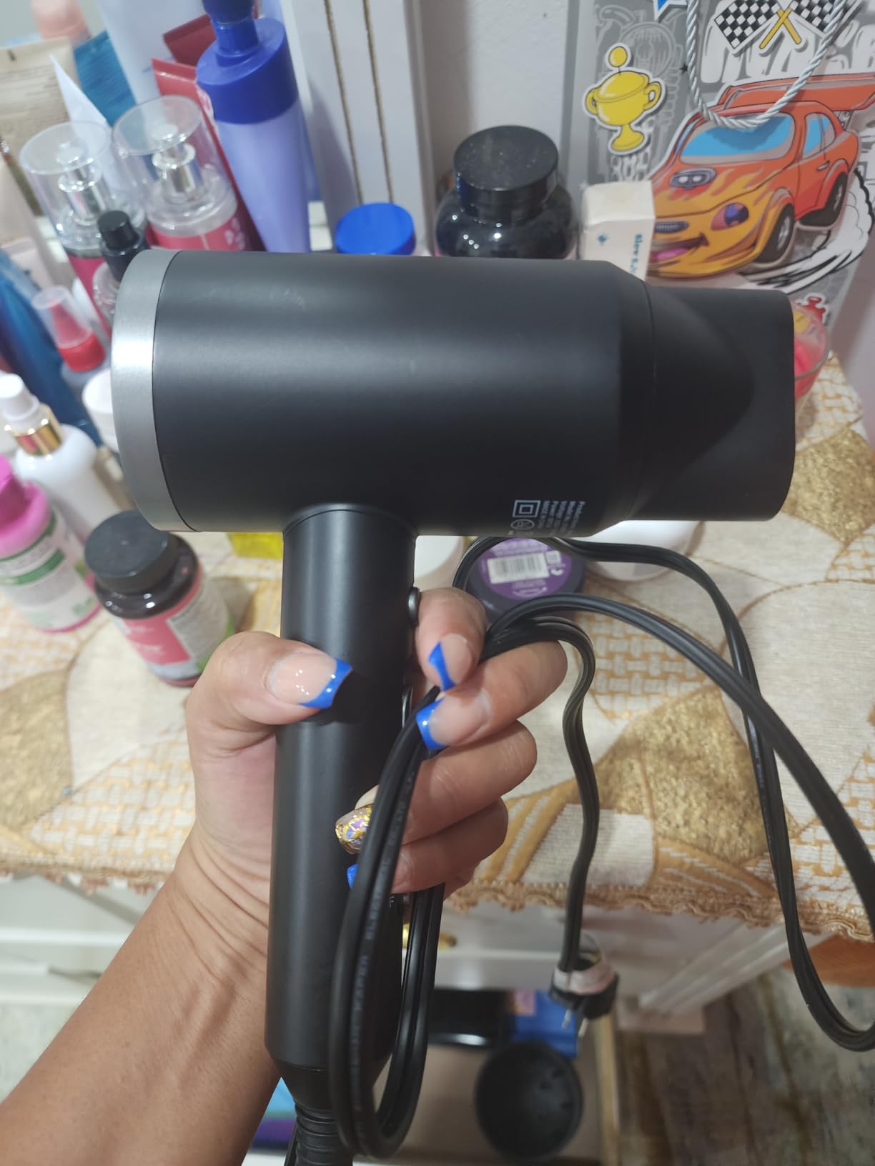 ANNE BETTY Ionic Hair Dryer with Diffuser, Powerful Blow Dryer for Women & Men, Fast-Drying Hair Dryer with Nozzle for Home, Salon, Travel customer photo 1