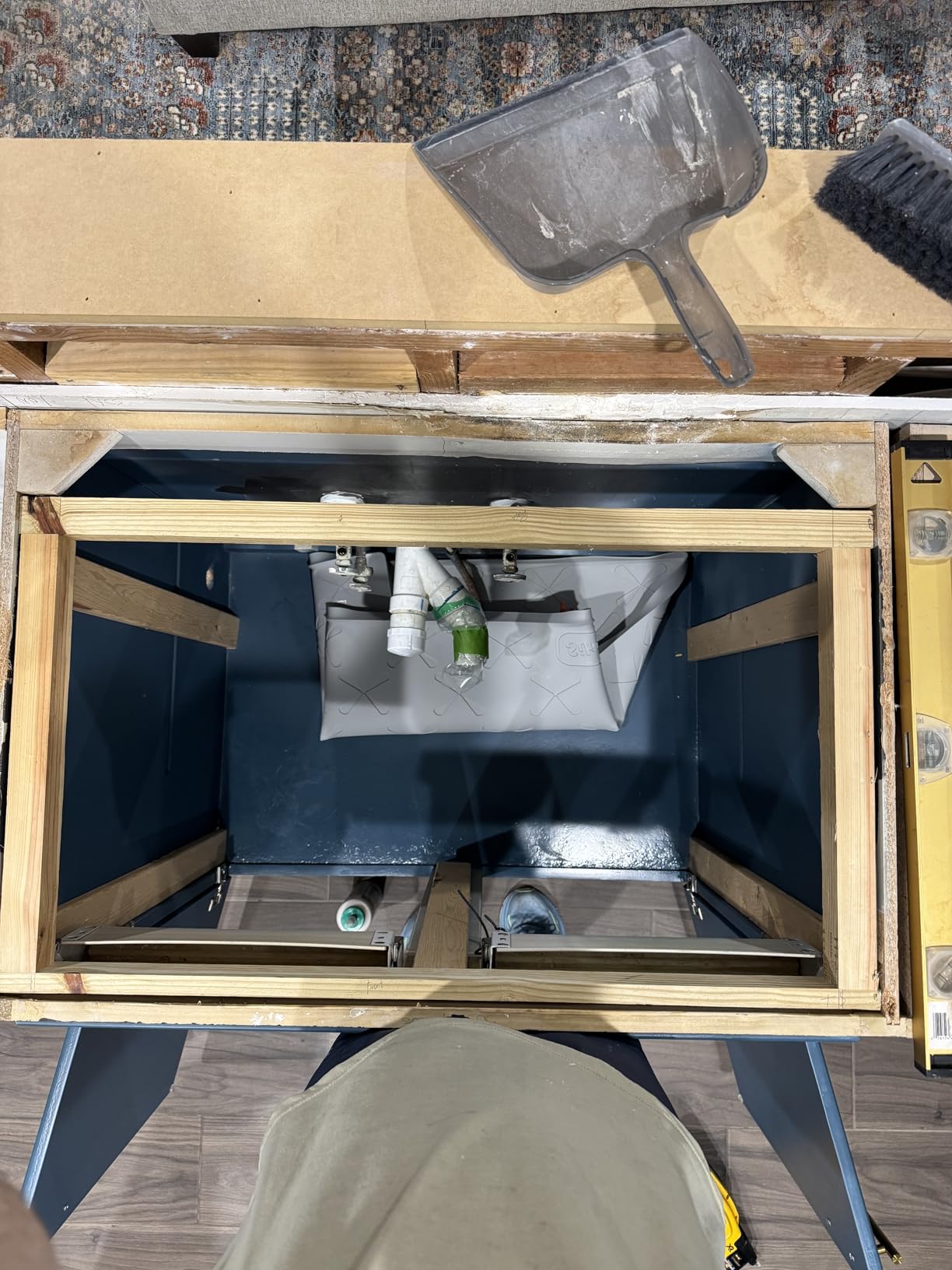KOHLER Billings 32.5 Inch Undermount Single Bowl Stone Composite Kitchen Sink, Matte Black, K-33710-CM1 customer photo 2