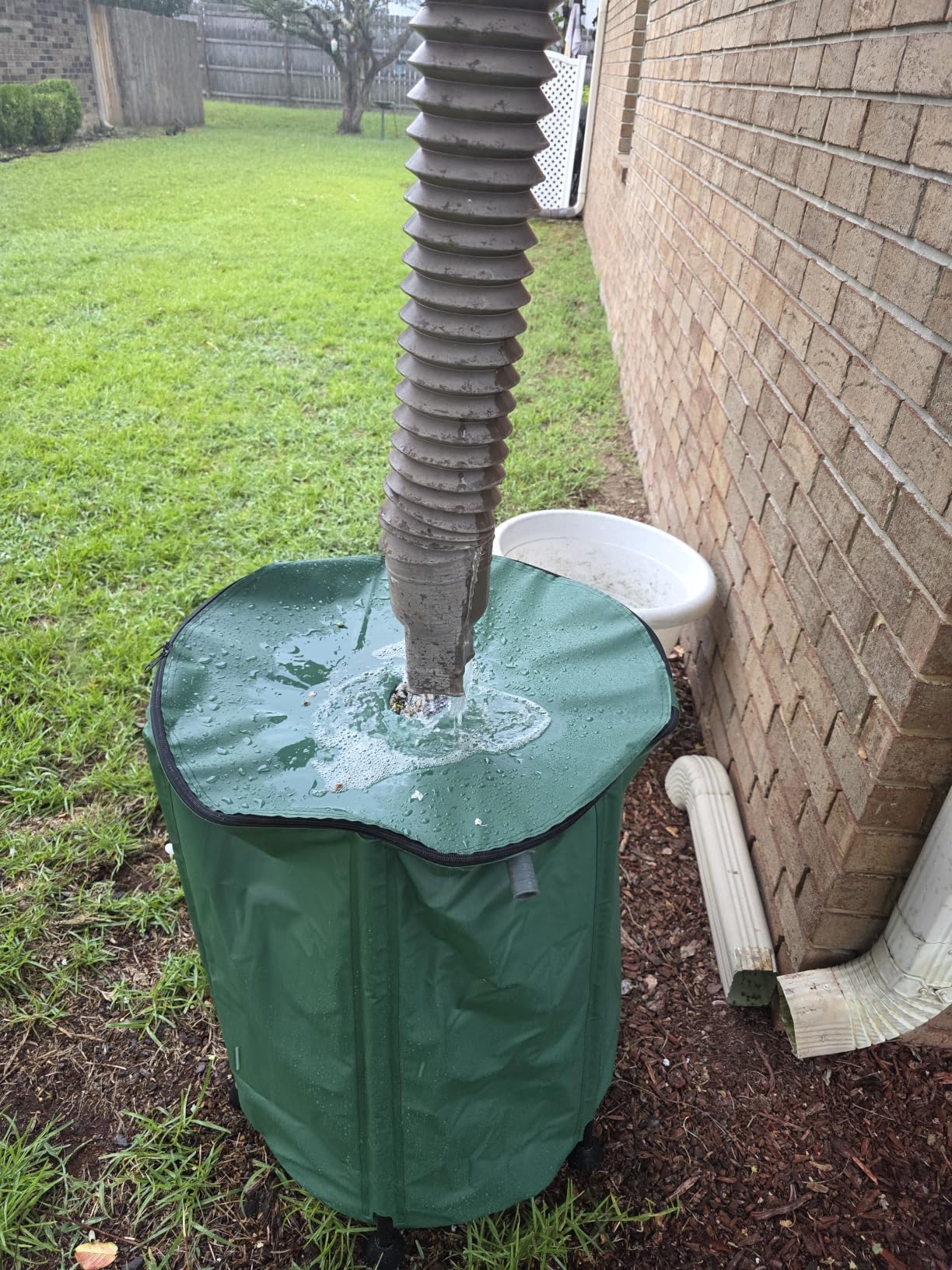 Collapsible Rain Barrel Water Storage Containers-53 Gallon Portable Rainwater Collect System Water Tank to Collect Rainwater from Gutter Downspout Water Catcher with Spigots, Filter & Overflow Kits customer photo 2