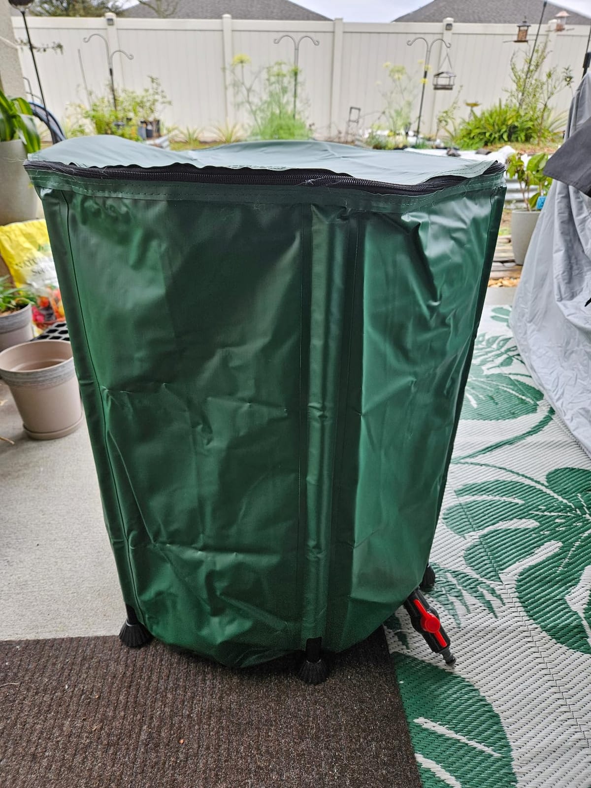 Collapsible Rain Barrel Water Storage Containers-53 Gallon Portable Rainwater Collect System Water Tank to Collect Rainwater from Gutter Downspout Water Catcher with Spigots, Filter & Overflow Kits customer photo 1