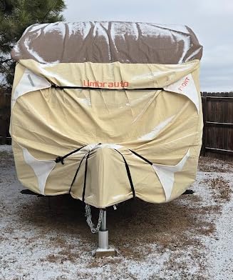 Class A RV Cover 34' ~ 37' - Upgraded Heavy-Duty 9-Layers Top Class A Motorhome Cover, Windproof & Breathable Toy Hauler Travel Trailer Covers Includes 3 Extra Straps & Gutter Covers customer photo 2
