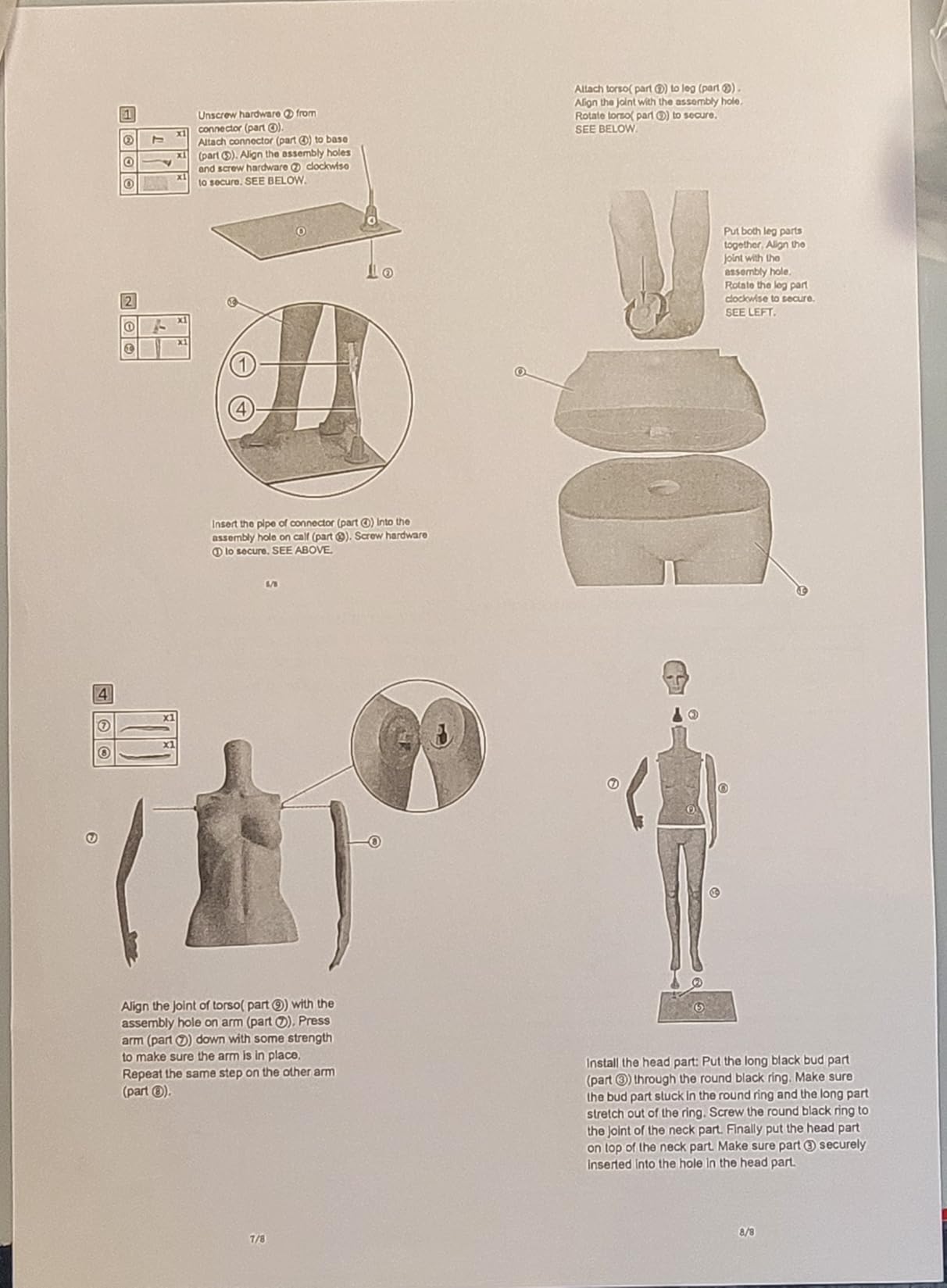 ZENY Female Mannequin Full Body, Torso Dress Form Mannequin, Detachable Stand, 69 Inches Adjustable Dress Model, 360 Rotating Head customer photo 1