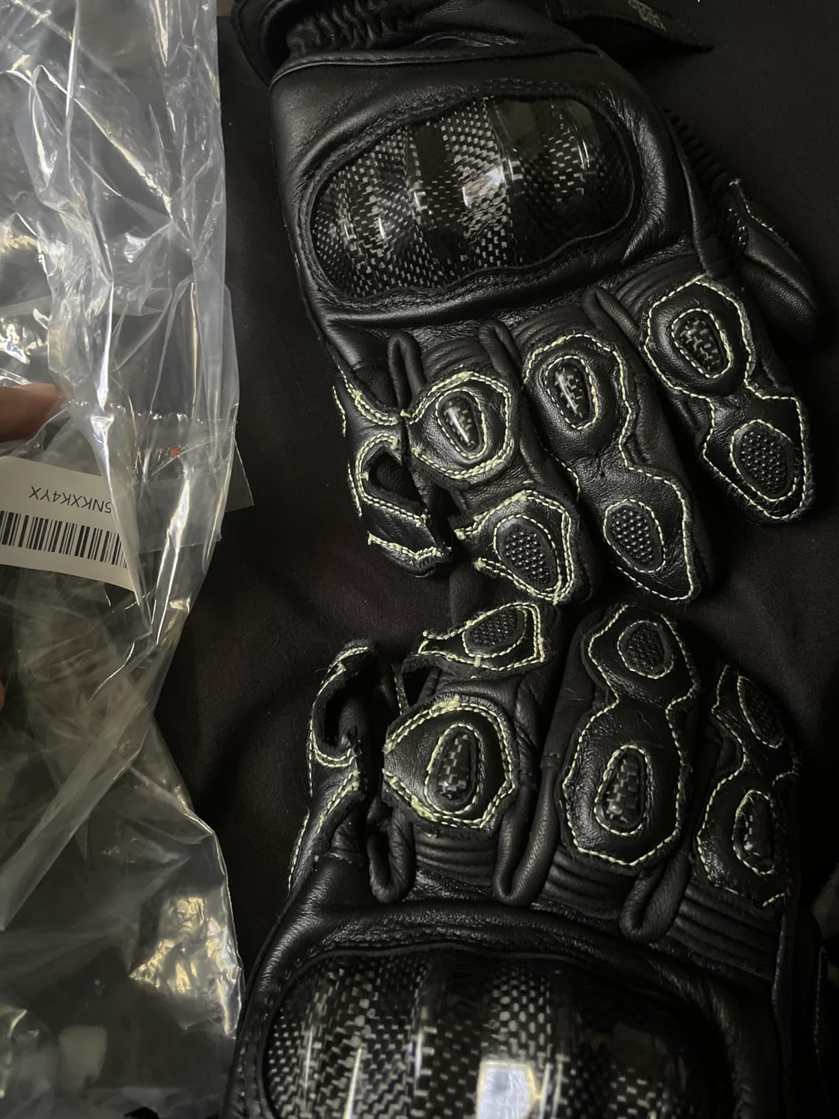 KEMIMOTO Leather Motorcycle Gloves for Men and Women, CE-Certified, Riding Racing Gloves with ESA Cushioning Kevlar Carbon Fiber Knuckle Protection for Dirt Bike Motorbike Outdoor Sports customer photo 1
