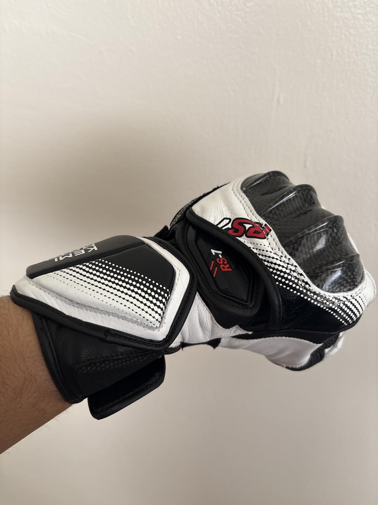 KEMIMOTO Leather Motorcycle Gloves for Men and Women, CE-Certified, Riding Racing Gloves with ESA Cushioning Kevlar Carbon Fiber Knuckle Protection for Dirt Bike Motorbike Outdoor Sports customer photo 2