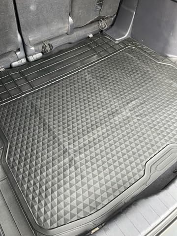 Amazon Basics Cargo Liner Floor Mat, All Weather Trunk Protection, Trimmable to Fit, Black customer photo 1