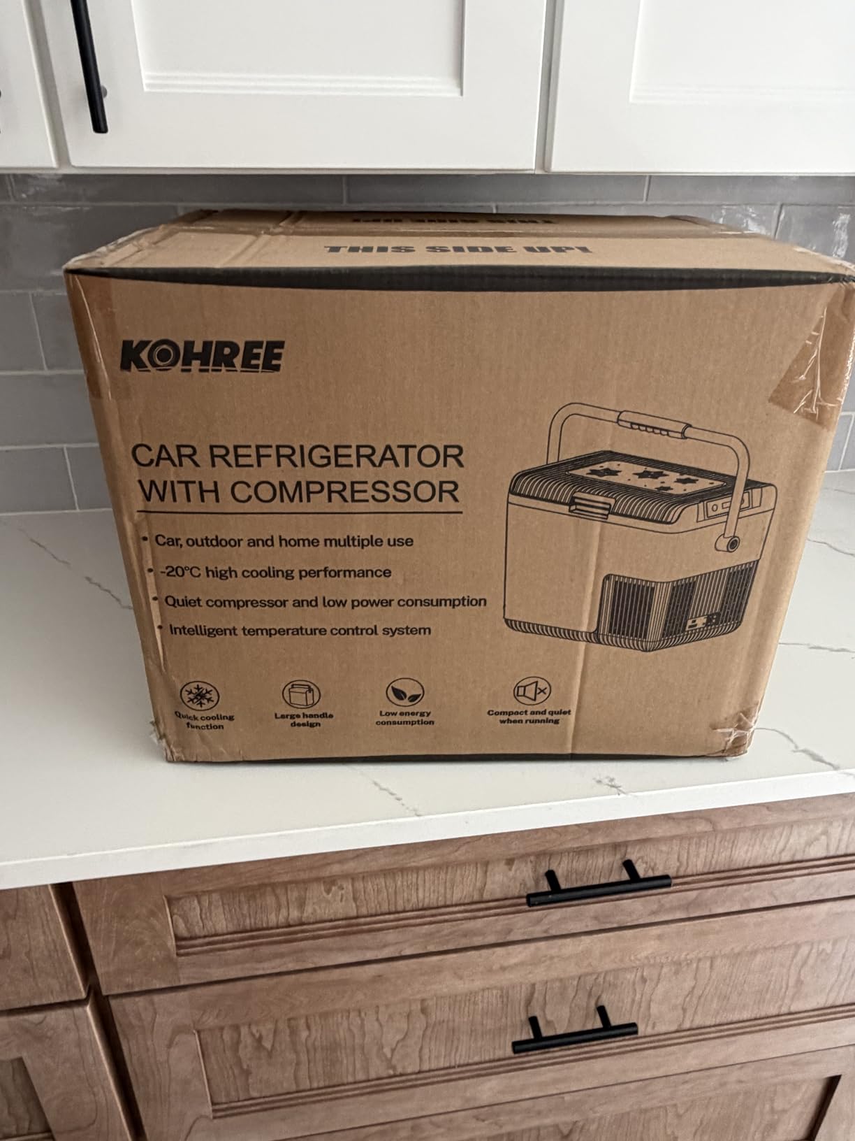 Kohree 12 Volt Car Refrigerator, 19QT(18L) Car Fridge for Camping | 12V Electric Cooler with Large Handle, -4℉~68℉, 12/24V DC, 110-240V AC Compressor, Portable Freezer customer photo 1