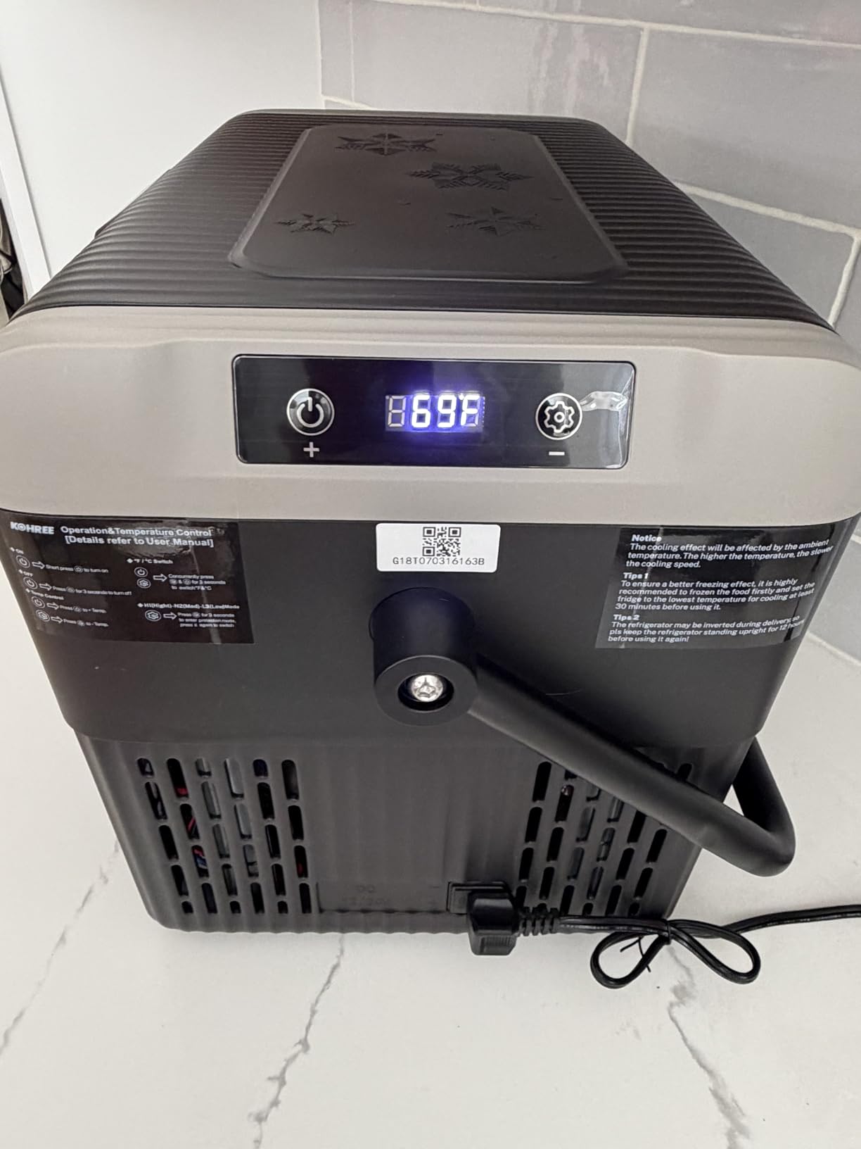 Kohree 12 Volt Car Refrigerator, 19QT(18L) Car Fridge for Camping | 12V Electric Cooler with Large Handle, -4℉~68℉, 12/24V DC, 110-240V AC Compressor, Portable Freezer customer photo 2