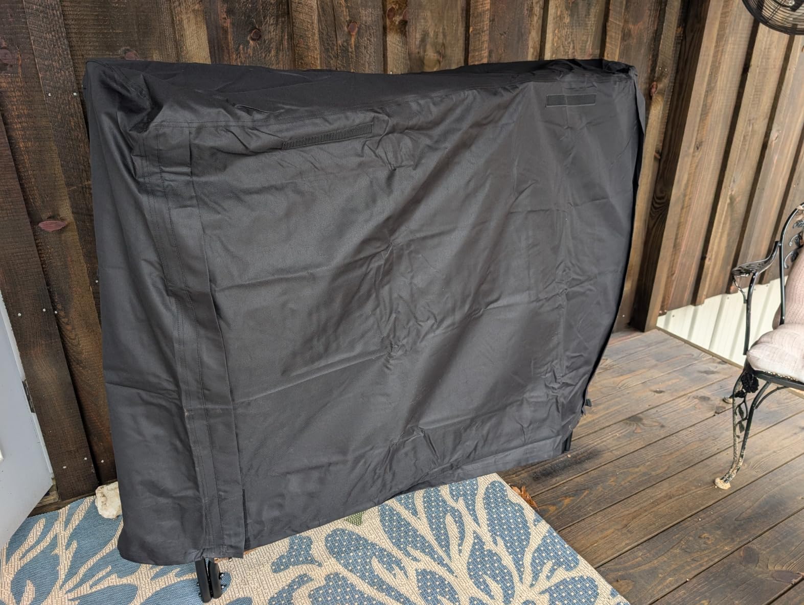 Gtongoko 4FT Firewood Rack Outdoor with Cover, Heavy Duty Wood Storage Racks with 600D Oxford Weather Resistant Waterproof Fabric Cover, Outdoor Firewood Holder customer photo 1
