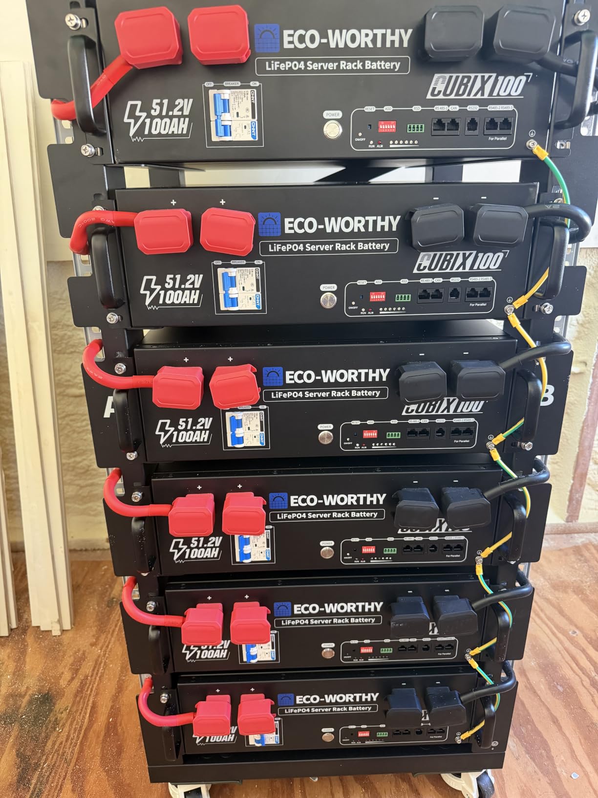 ECO-WORTHY Cubix100 48V 100Ah LiFePO4 Lithium UL9540 Server Rack Battery | UL9540A & UL1973 & CEC Listed, Support Bluetooth & WiFi, 5120Wh Energy Storage System for Emergency, Home Backup Power, Off-Grid customer photo 2