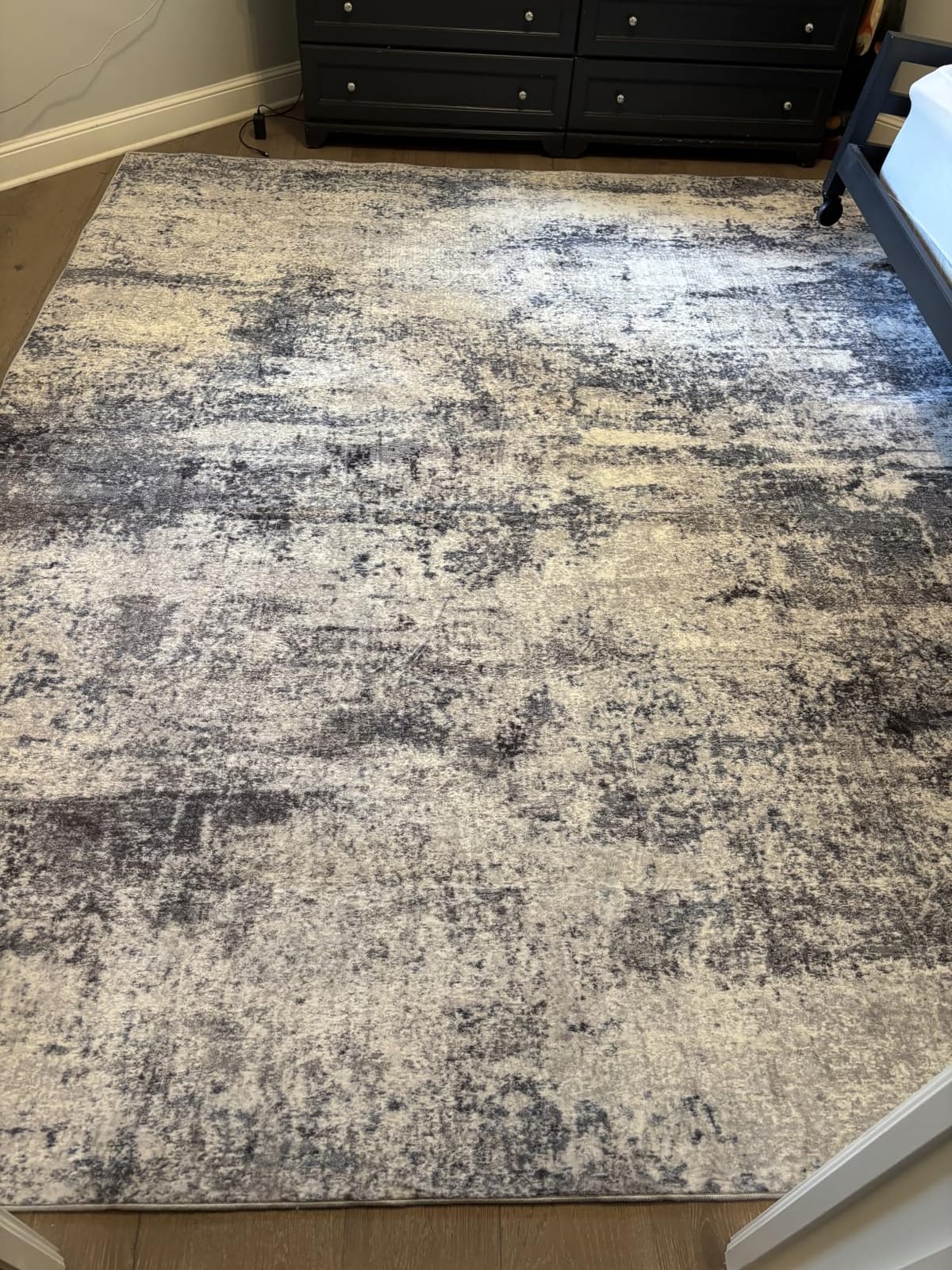 8x10 Area Rugs for Living Room Washable Bedroom Dining Room Blue Grey | Modern Abstract, Non-Slip Backing, Soft, Low-Pile, Foldable, Water Repellent, Pet Proof, Non-Shedding, Indoor customer photo 2
