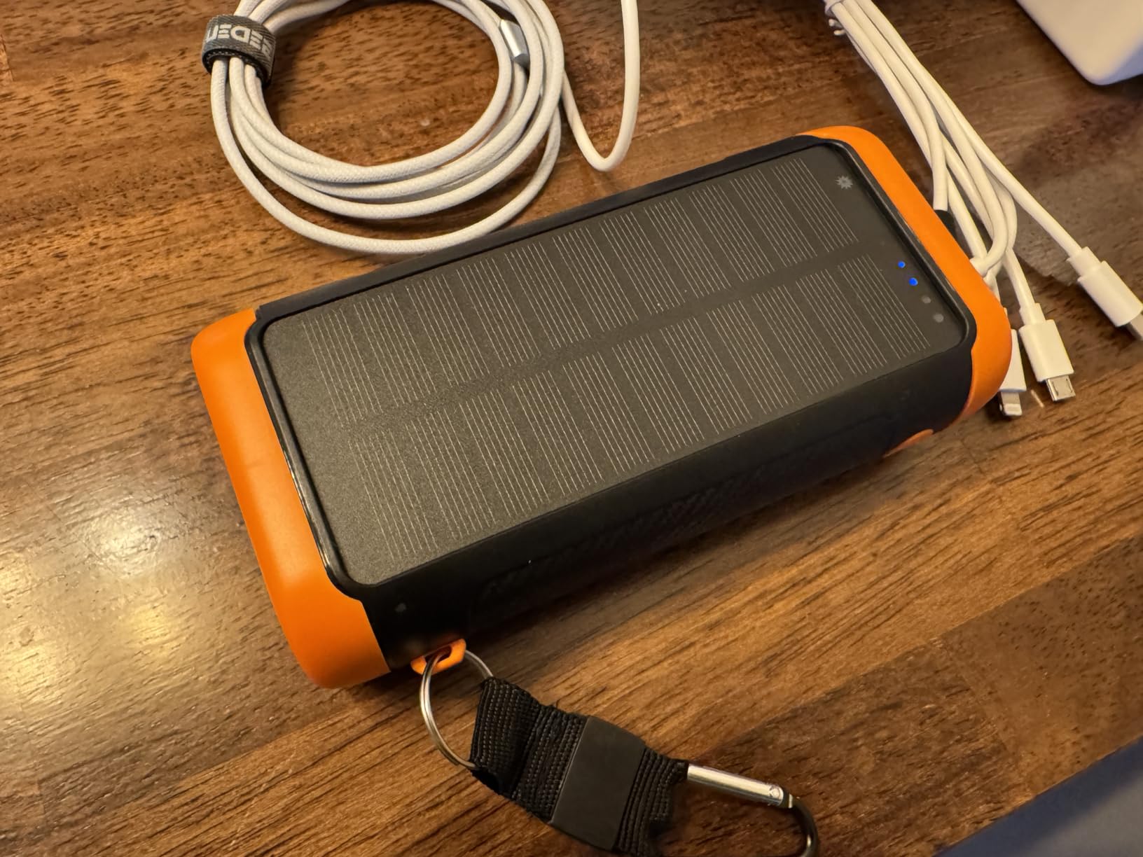 Solar Power Bank Portable Charger 66800mAh Battery Pack for Camping | Built Cables, Hand Crank, 22.5W Fast Charging, Flashlights, Table Lamp, Compass, 5 Outputs, 5 Input customer photo 2