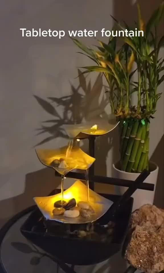 Homedics Tabletop Water Fountain, 3 Tier Indoor Waterfall Fountain with Natural River Rocks, Quiet Pump for Relaxation, Zen Home & Office Desk Decor customer photo 1